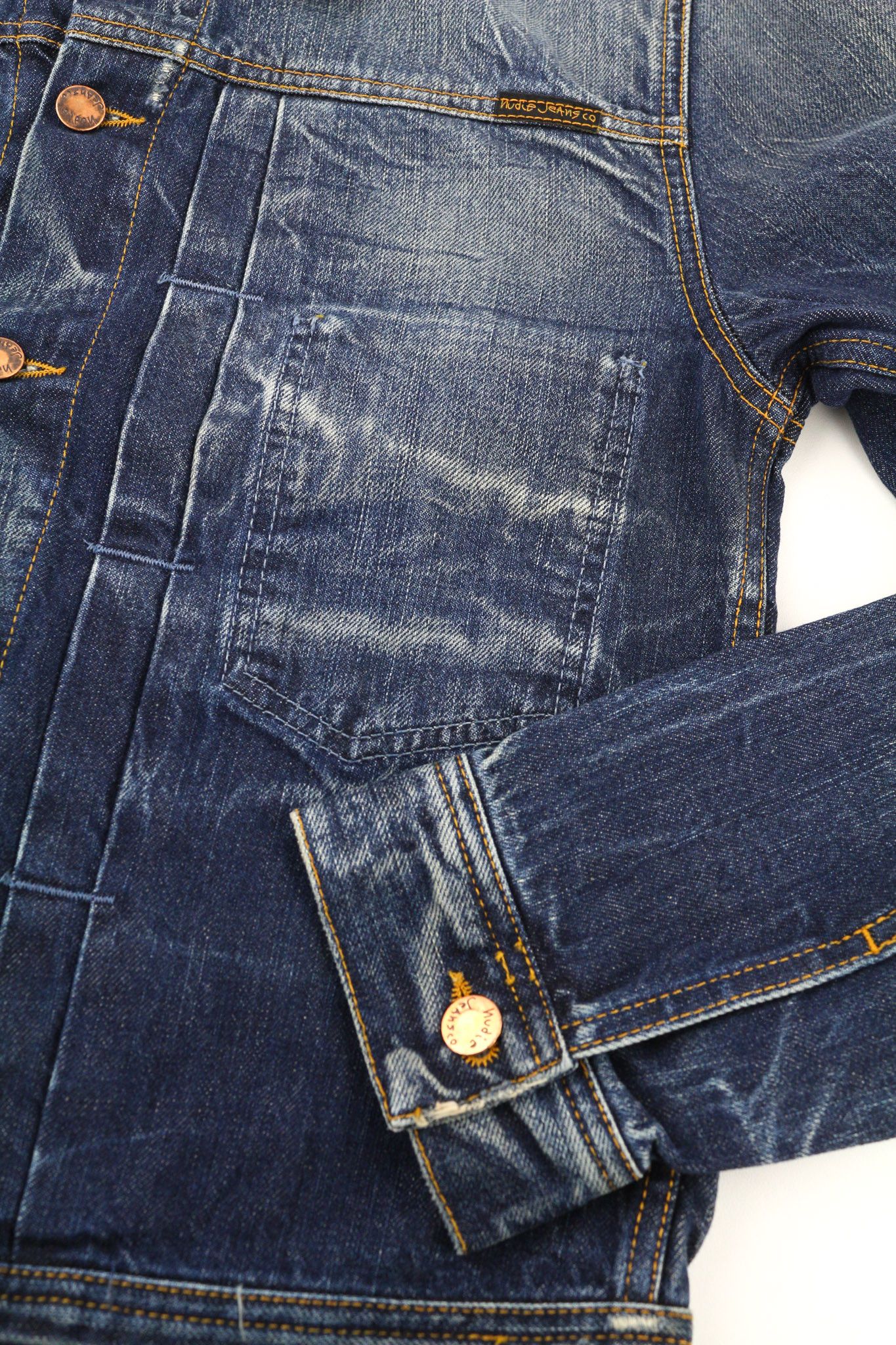 Nudie Jeans SONNY BATTERED M Cotton Denim Faded Jacket 80792 Size US M / EU 48-50 / 2 - 5 Thumbnail
