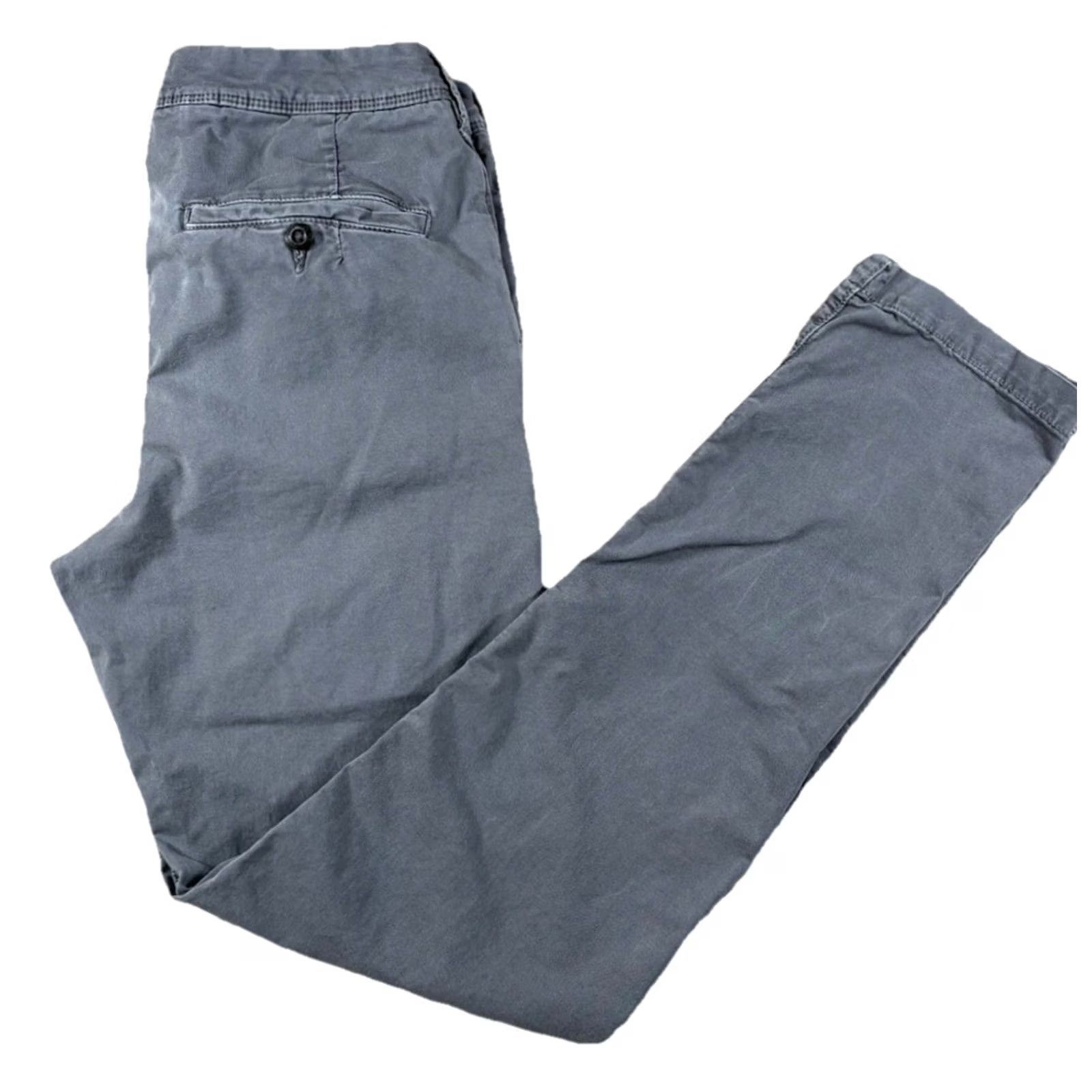 Vintage American Eagle Slim Fit Chino Pants Gray 30x30 30x32 Mens Regular Inseam 30 Cotton Spandex Extreme Flex Slim Harnessed Tag 30x32 Size US 30 / EU 46 - 2 Thumbnail