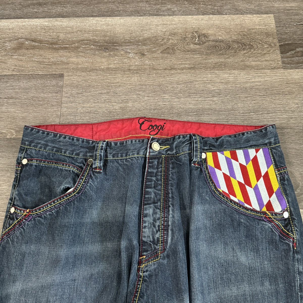 Coogi × JNCO × Vintage Crazy vintage Y2K Coogi baggy wide leg embroidered jeans rar Size US 42 / EU 58 - 6 Thumbnail