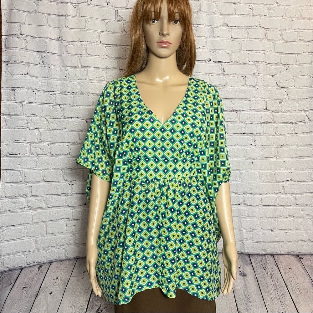 Other JB Julie Brown Cotton Silk Green Top Size M Size M / US 6-8 / IT 42-44 - 1 Thumbnail
