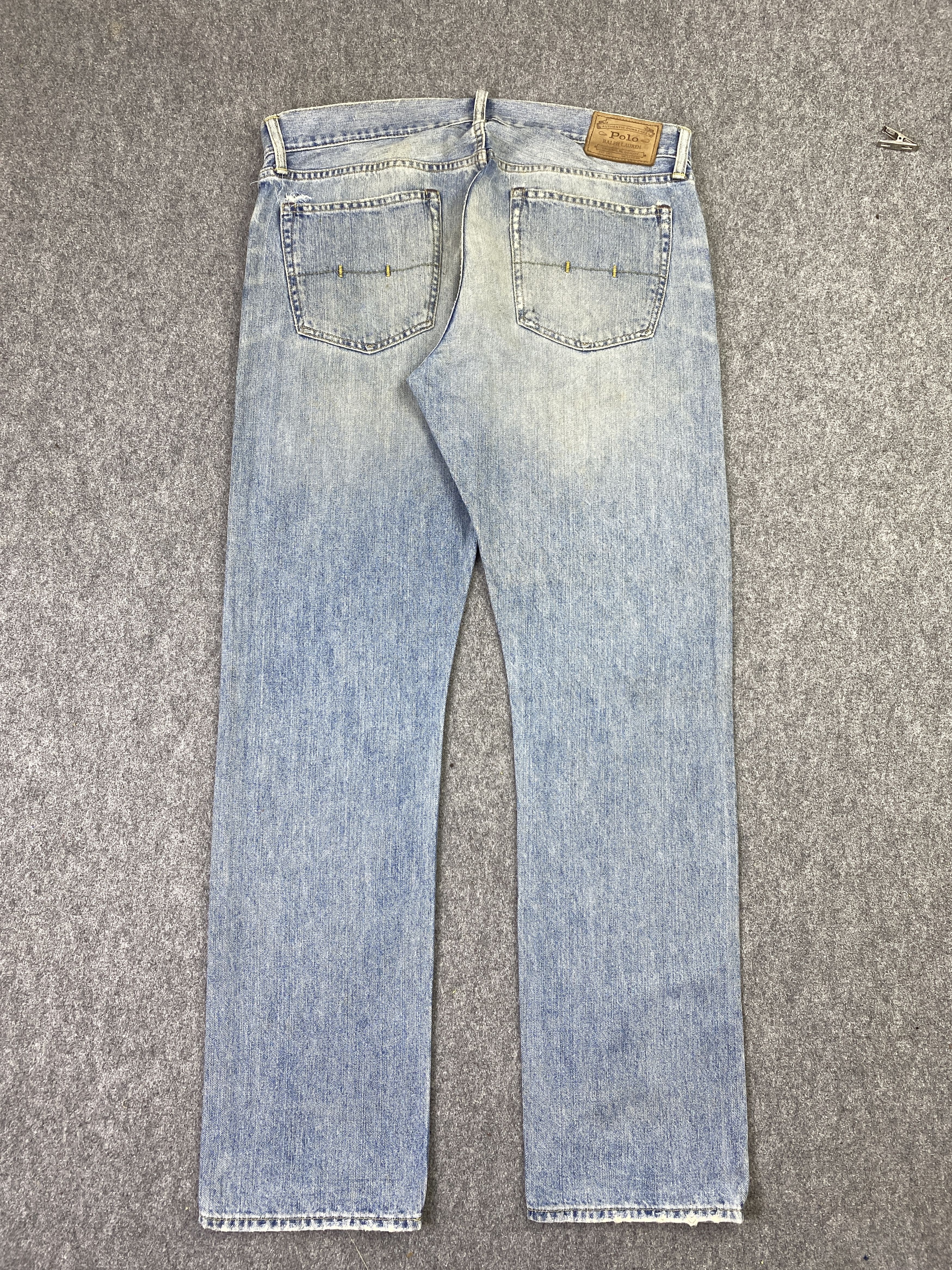 Polo Ralph Lauren Vintage Polo Ralph Lauren Selvedge Faded Blue Jeans DP2855 Size US 37 - 3 Thumbnail