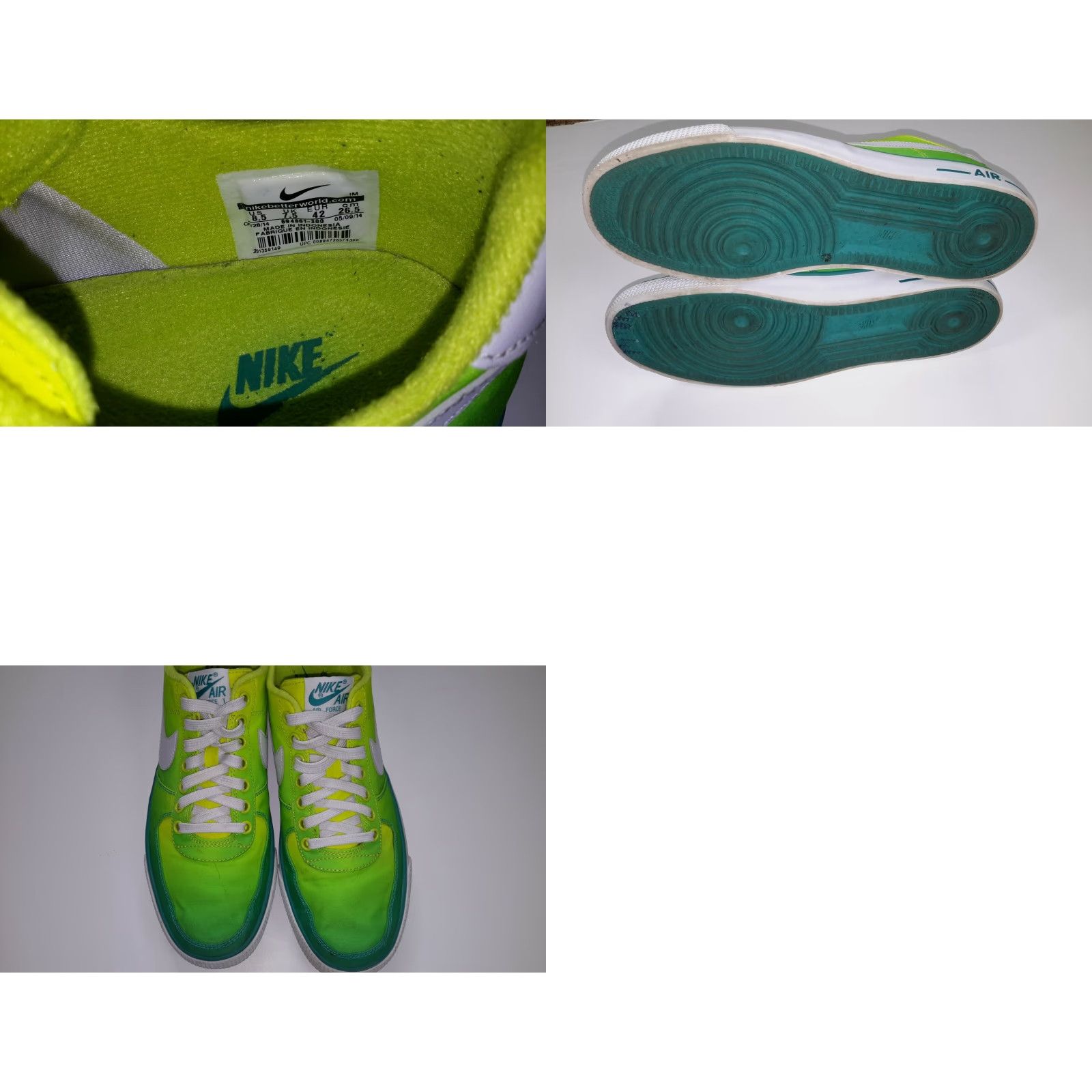 Nike Nike Air Force 1 AC Breathe QS Gradient Mens size 8.5 Shoes Green 694861-300 Size US 9 / EU 42 - 8 Thumbnail