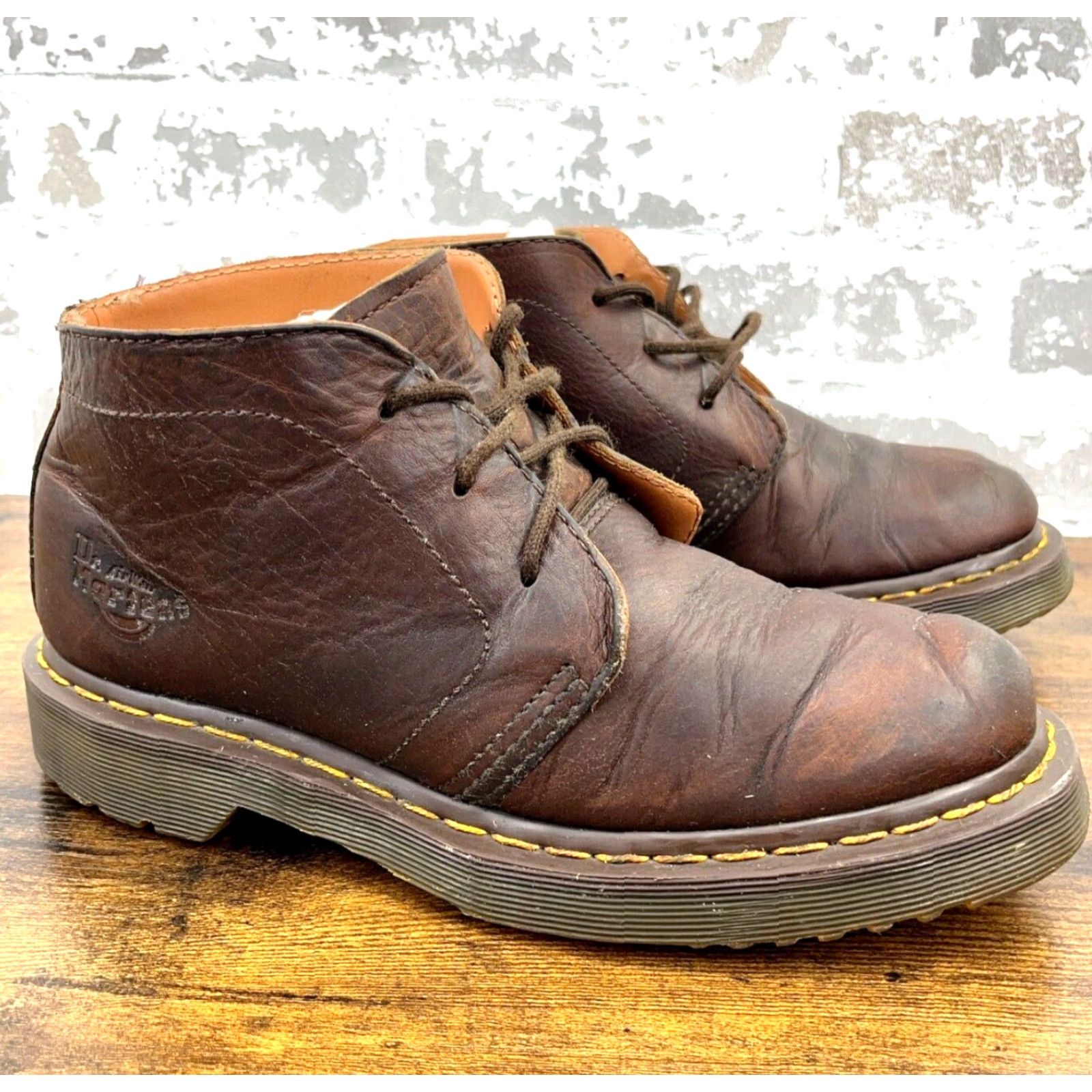 Dr. Martens Dr. Martens Chukka Boots Men 8 US Leather Dark Brown Lace Up Mid Top Casual Boots Size US M / EU 48-50 / 2 - 2 Thumbnail