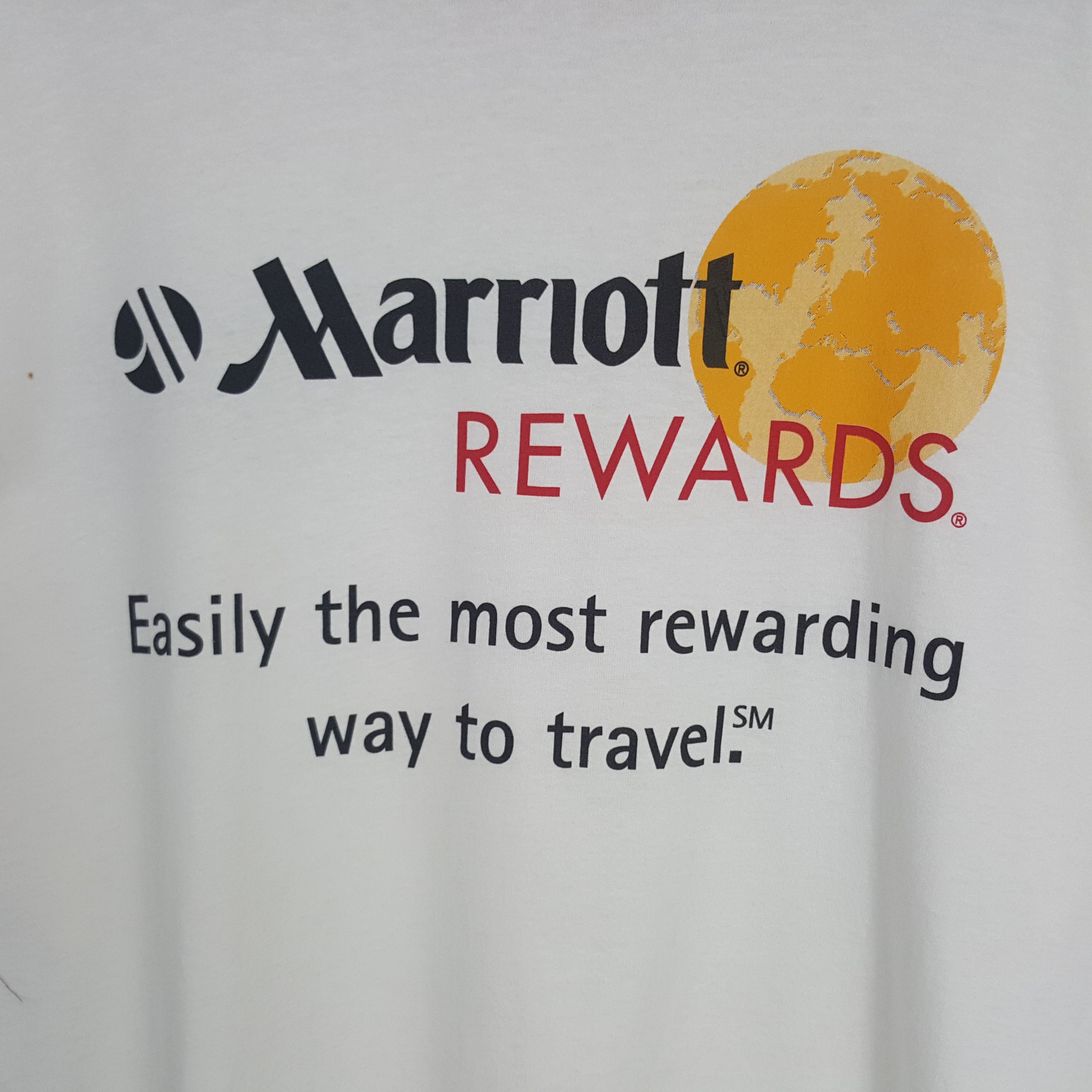 Away Travel × Vintage Vintage 90's Marriott Rewards American Mastercard Tshirt Size US XL / EU 56 / 4 - 2 Thumbnail