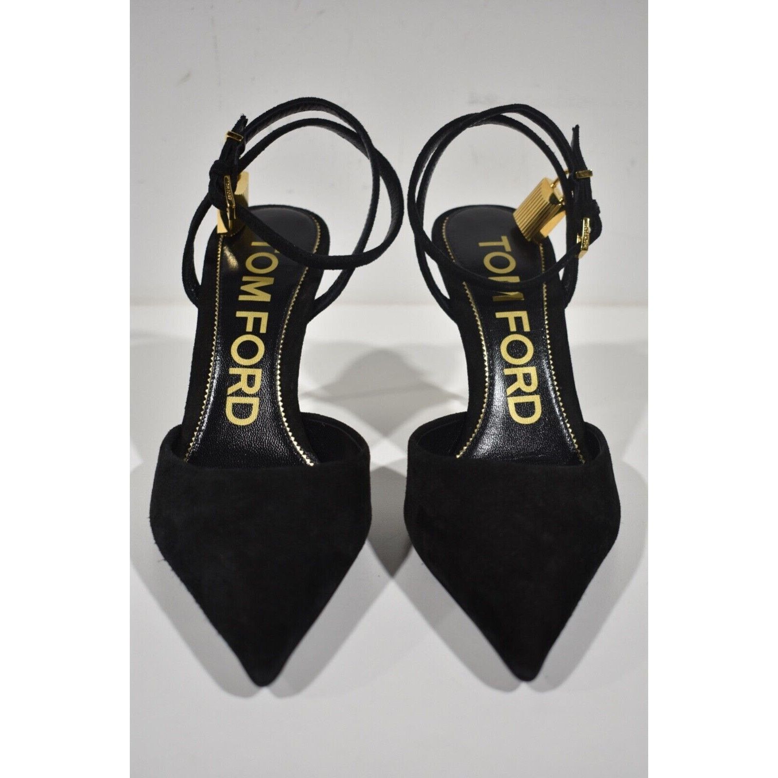 Tom Ford Padlock 85mm Slingback Ankle Strap Pointed Heel Pump 38.5 Size US 8.5 / IT 38.5 - 5 Thumbnail