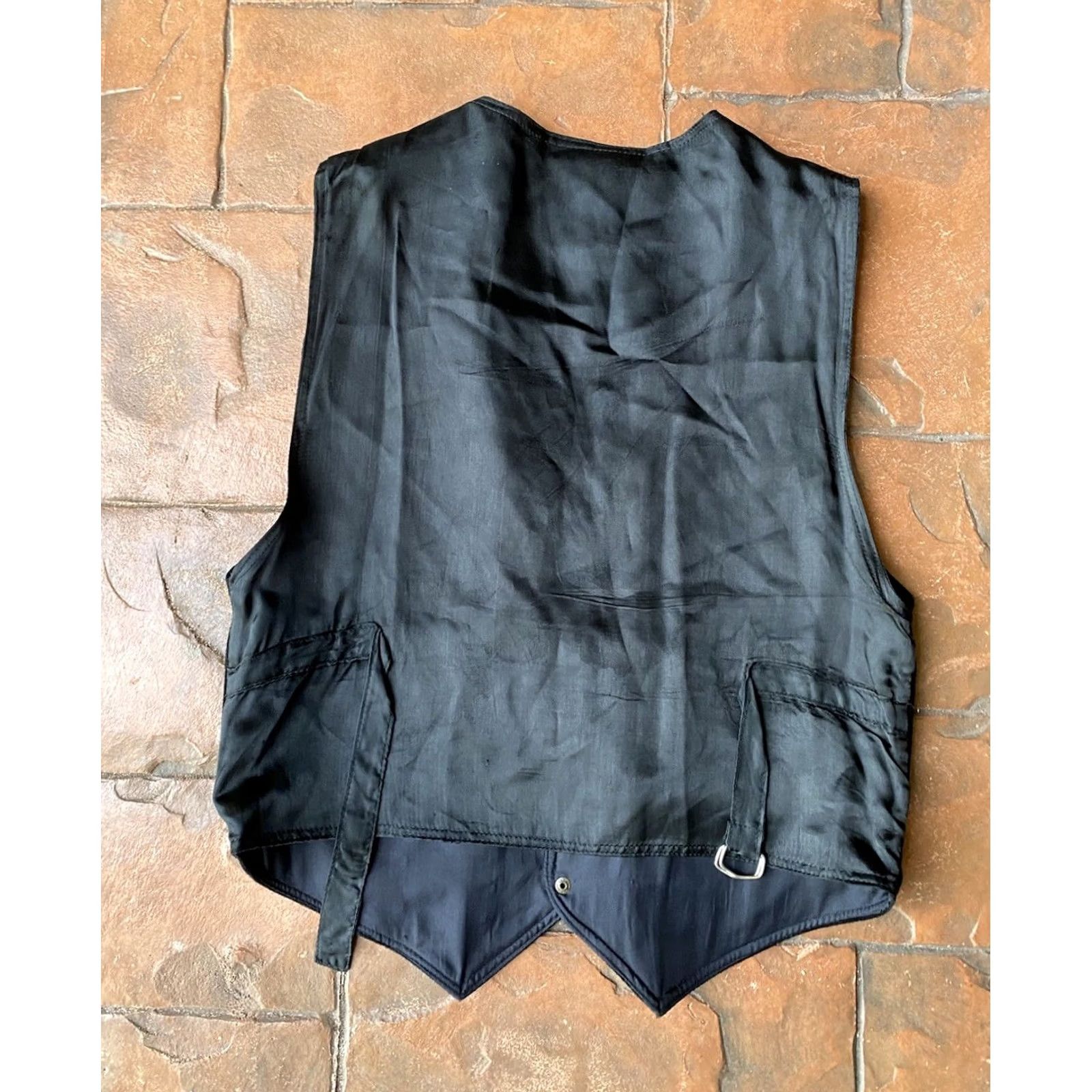 Vintage VINTAGE Exclusive Paragraff Black Leather Biker Vest Medium Size US M / EU 48-50 / 2 - 3 Thumbnail
