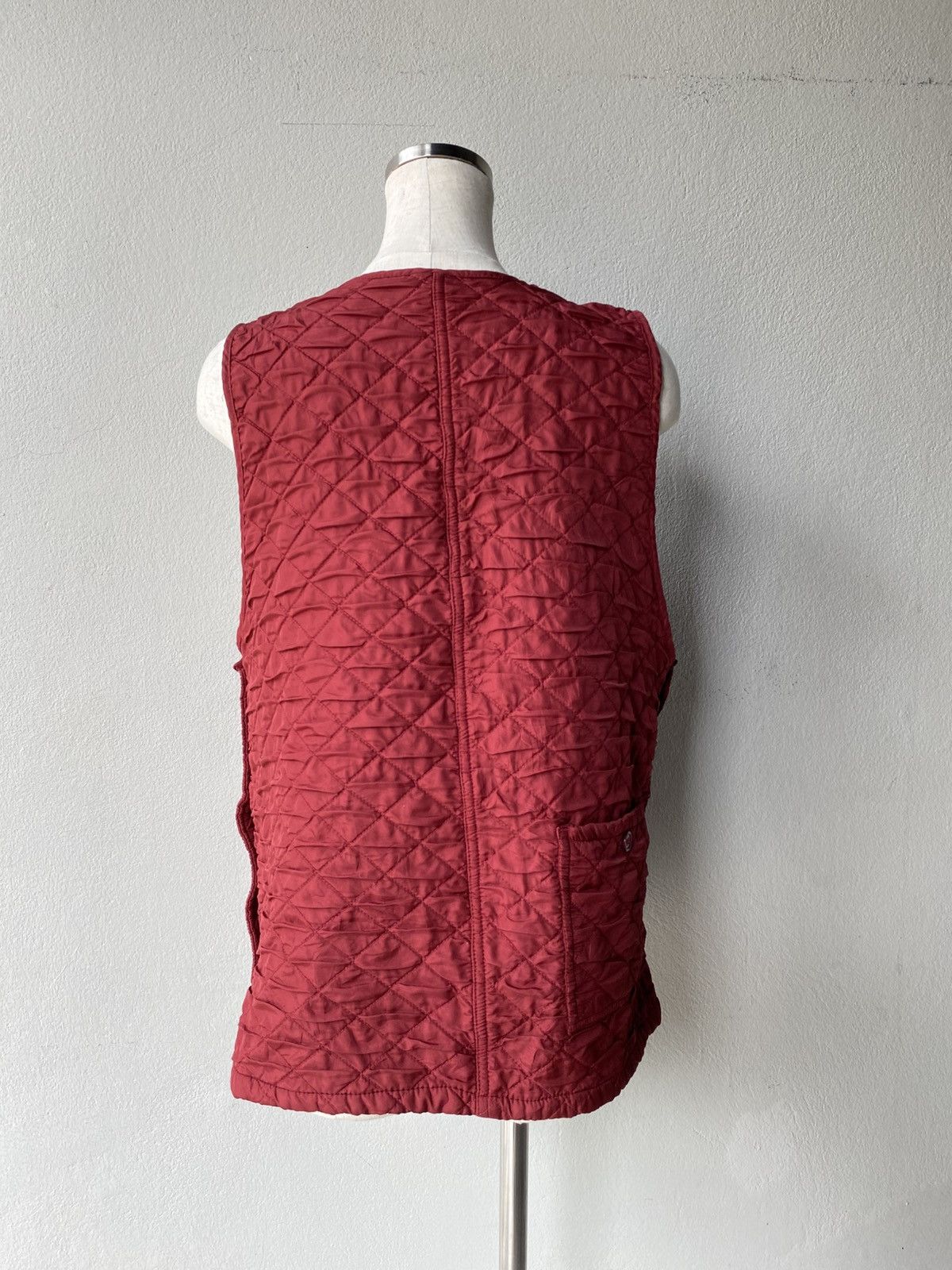 Designer × Japanese Brand Work pron Red Quilted Utility Vest Size M / US 6-8 / IT 42-44 - 10 Thumbnail