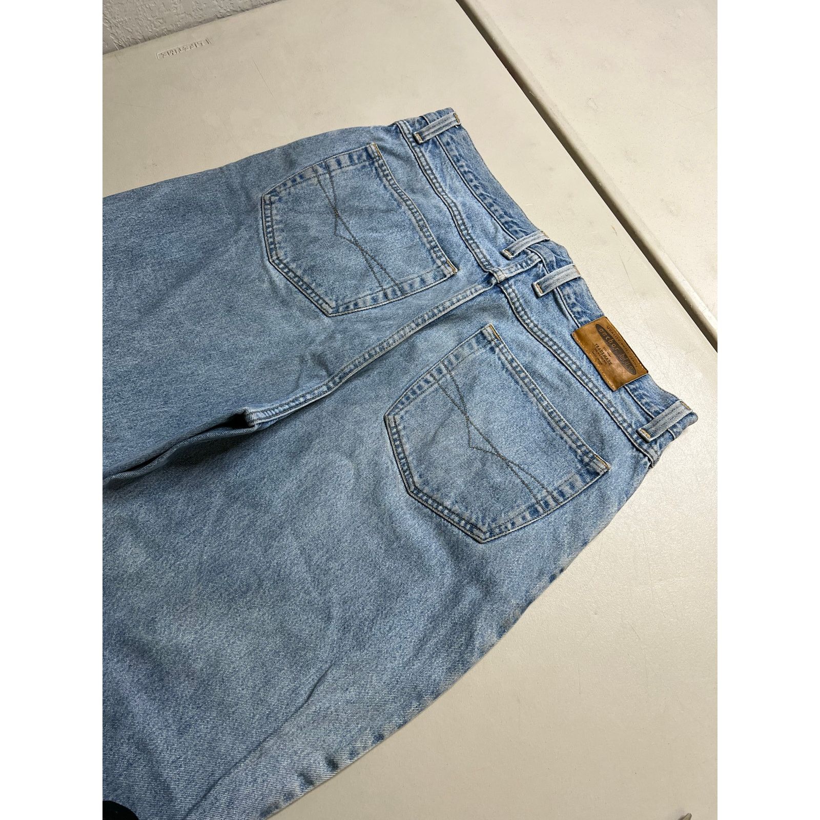 Levi's Vintage 90s ANCHOR BAGGY LIGHT BLUE DENIM JEANS SZ 42X30 Size US 42 / EU 58 - 10 Thumbnail