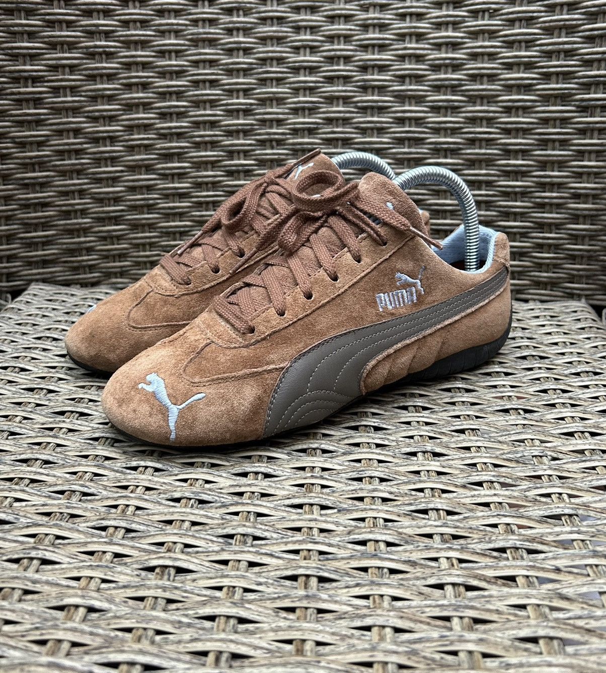 Puma 2000s Puma Speedcat Brown Suede Leather Low-Top Sneakers Y2k Size US 6 / IT 36 - 1 Thumbnail