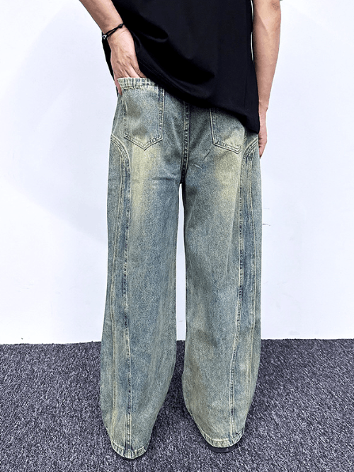 Japanese Brand × Jean Men's washed distressed American style button-down jeans Size US 32 / EU 48 - 4 Thumbnail