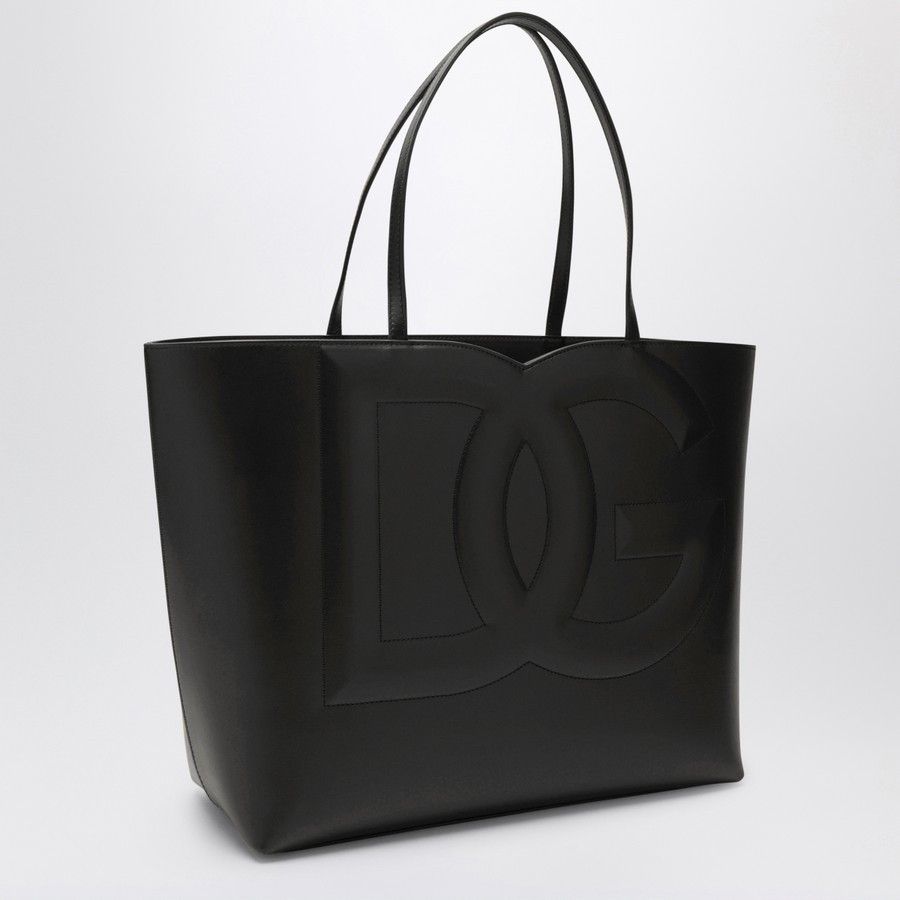 Dolce & Gabbana o1d2blof0824 Size : OS / Logo Leather Tote Bag in Black Size ONE SIZE - 5 Thumbnail