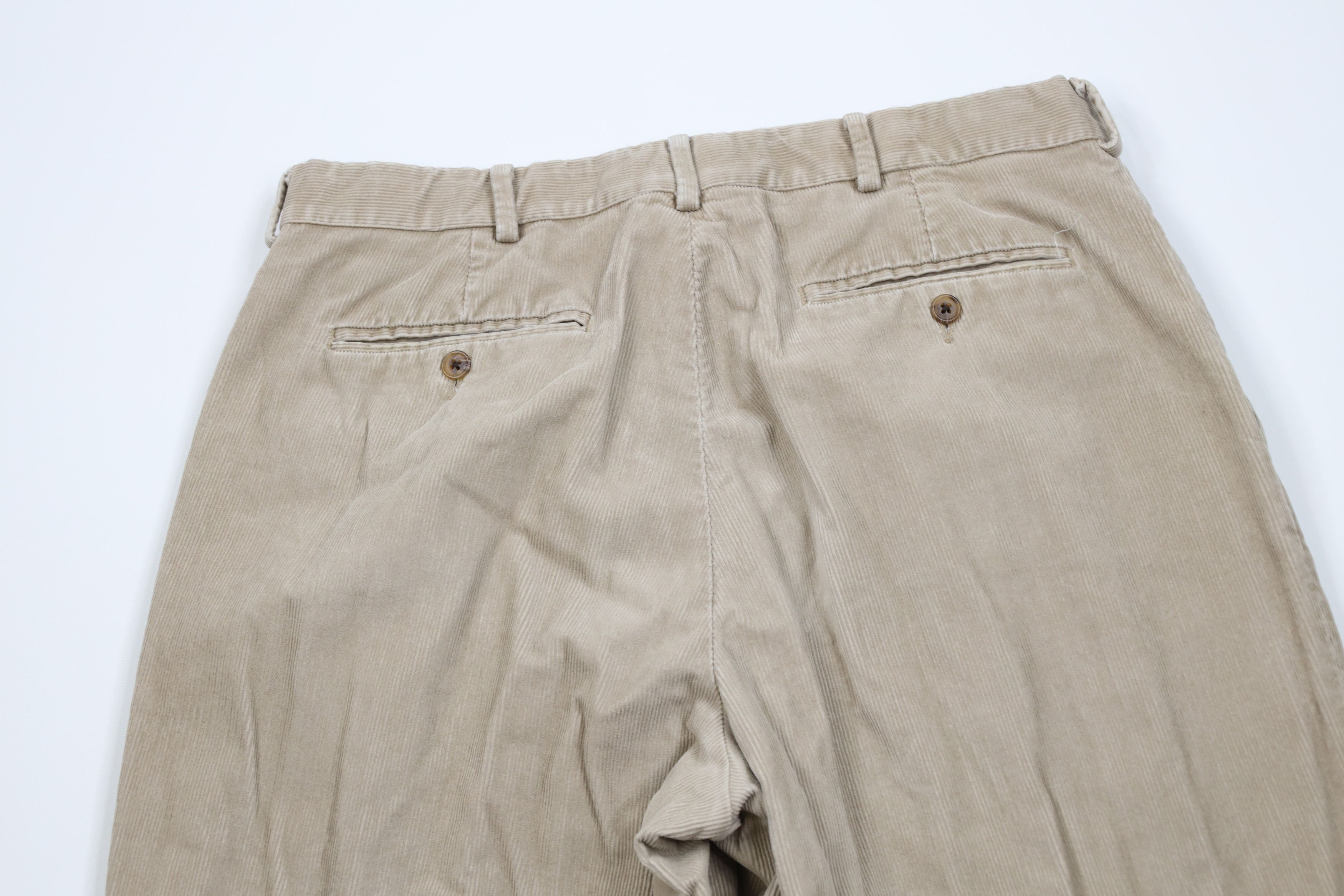 Lands' End Vintage 90s Lands End Pleated Wide Leg Corduroy Chino Pants Size US 34 / EU 50 - 9 Thumbnail
