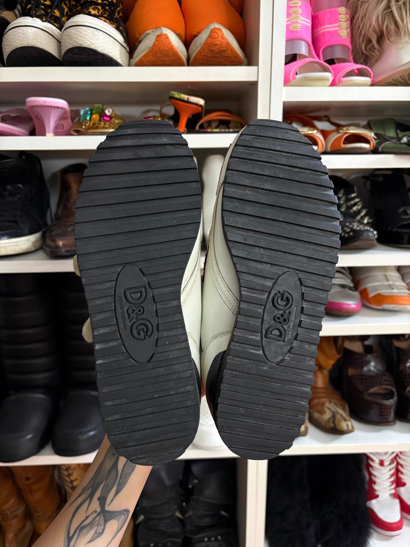 Dolce & Gabbana D&G Vintage Velcro Sneakers 39 (Fits 38) Size US 8 / IT 38 - 8 Thumbnail