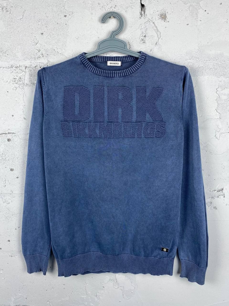Dirk Bikkembergs × Vintage Vintage Bikkembergs Garmetn Dyed Big Logo Sweater Size US M / EU 48-50 / 2 - 1 Thumbnail