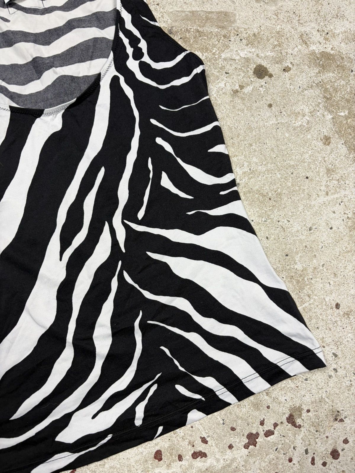 Dolce & Gabbana Vintage 2000s Dolce & Gabbana Underwear Zebra Print Tank Size S / US 4 / IT 40 - 8 Thumbnail