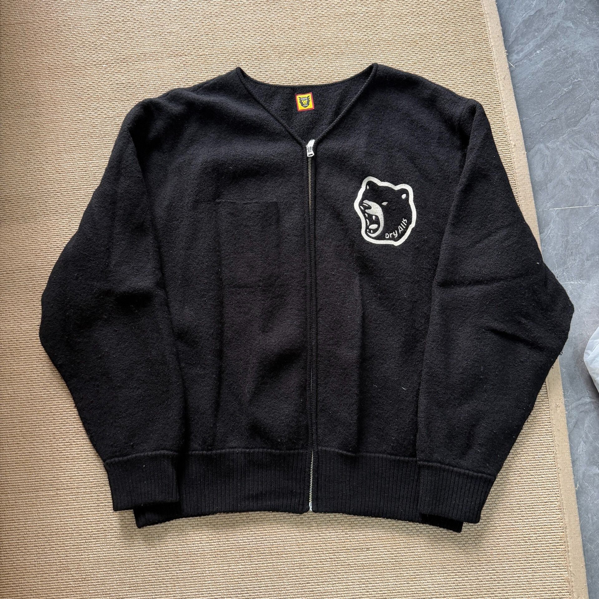 Human Made Human Made Black Fleece Knit Zip Jacket Size US XL / EU 56 / 4 - 1 Thumbnail