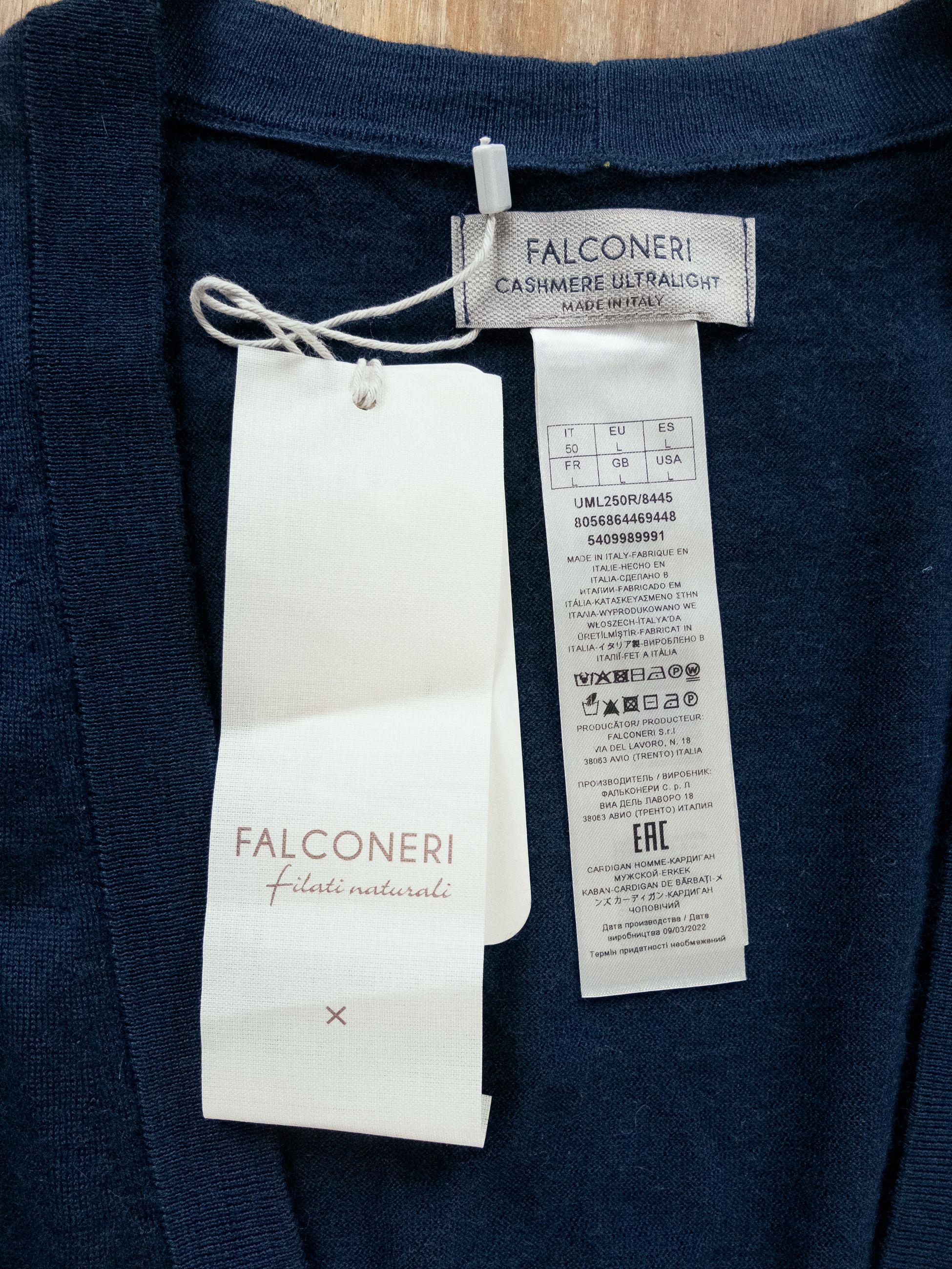 Other FALCONERI blue lightweight cashmere cardigan Large Size US L / EU 52-54 / 3 - 2 Thumbnail