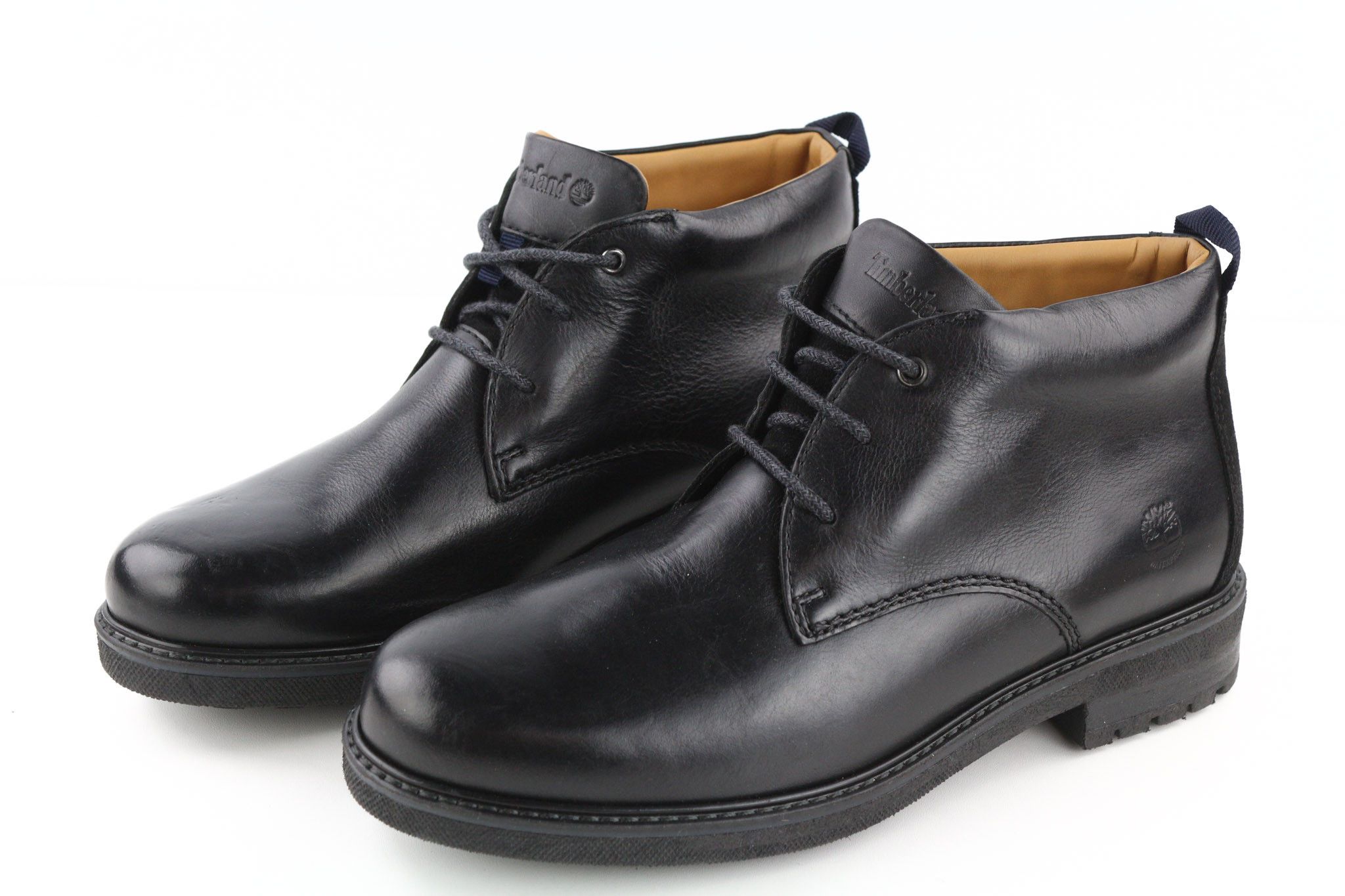 Timberland A2KCW UK8.5 Leather Black Pull Tab Lace Up Boots 79908 Size US 9 / EU 42 - 2 Thumbnail