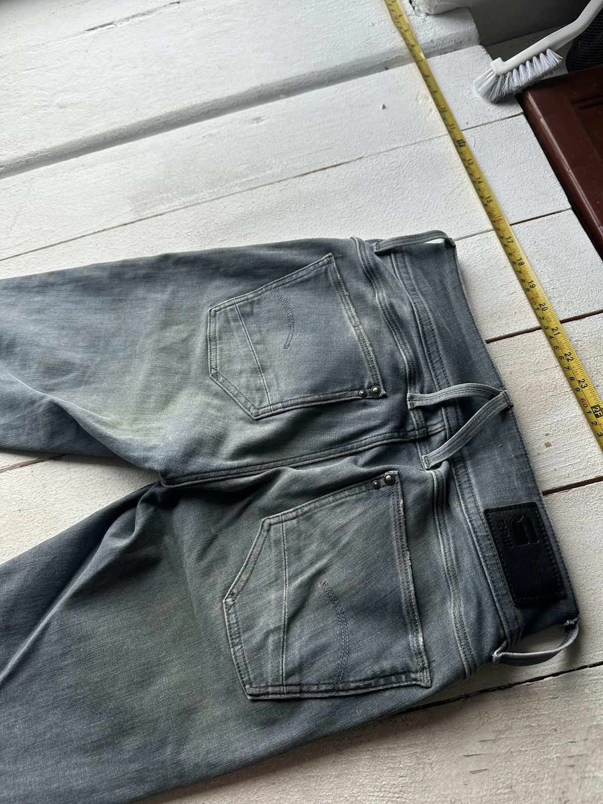 G-Star 🚨VNTG G STAR RAW GRAY FADED RARE AVANT GARDE JEANS Y2K Size 26" / US 2 / IT 38 - 9 Thumbnail