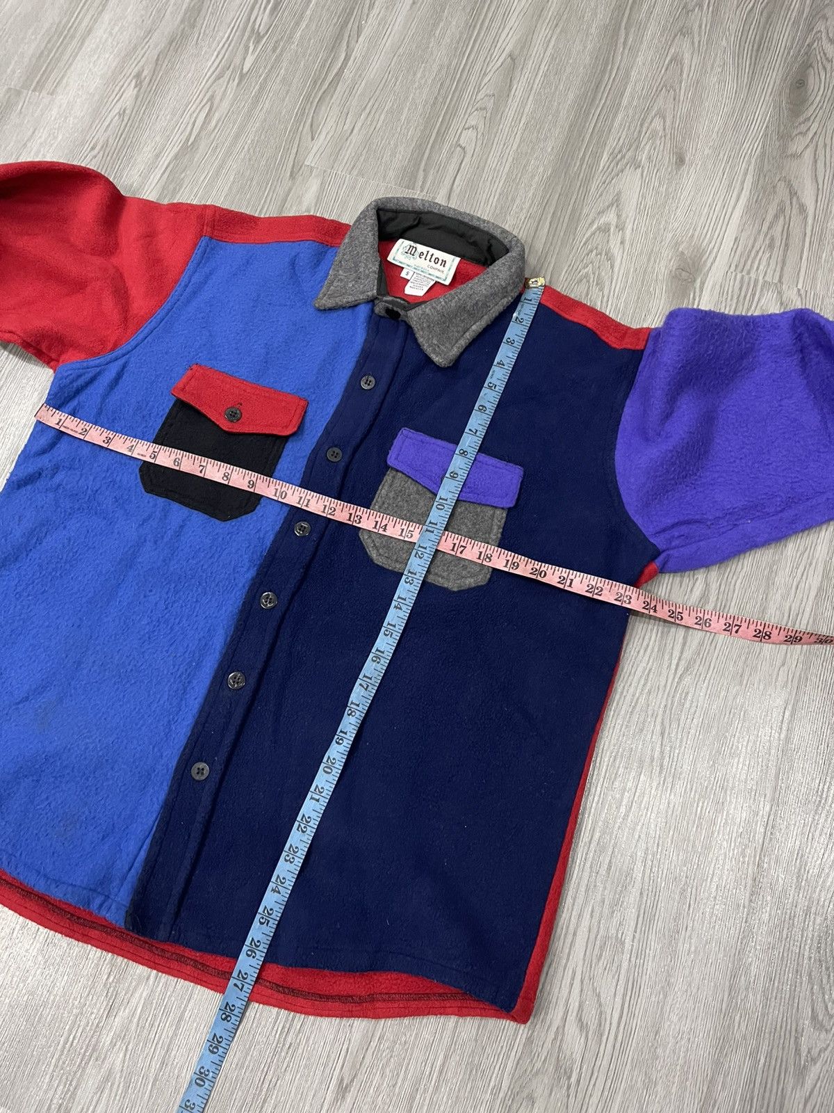 Vintage Vintage made in USA MELTON multicolour Fleece shirt Size US S / EU 44-46 / 1 - 10 Thumbnail