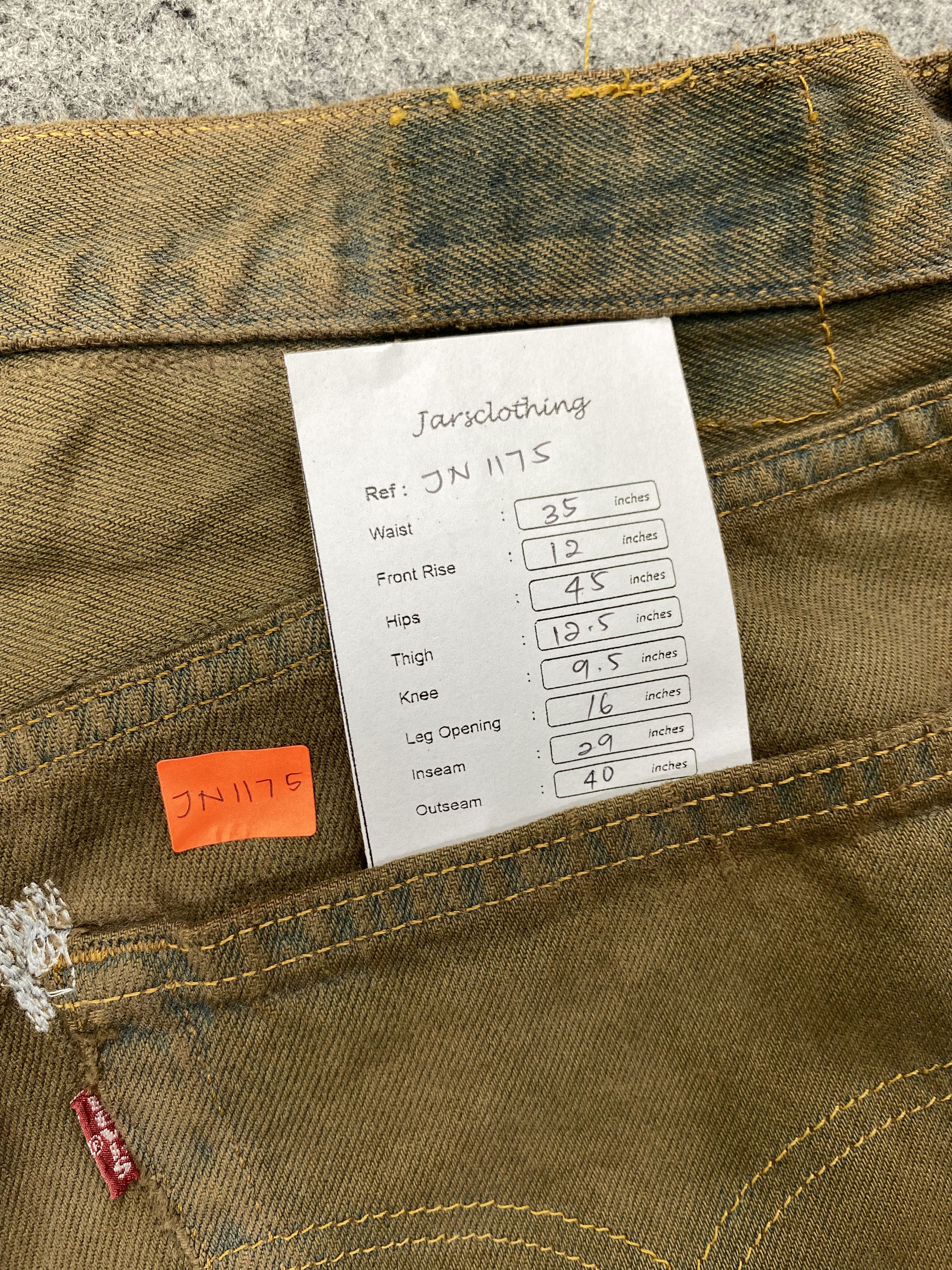 Levi's Earth Tone Vintage Levi's 501 Jeans 35x29 Denim JN1175 Size US 35 - 8 Thumbnail