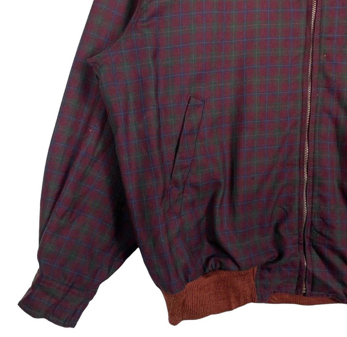 Japanese Brand × Vintage 💥90s SLAZENGER NOVA CHECK BOMBER JACKET Size US L / EU 52-54 / 3 - 3 Thumbnail