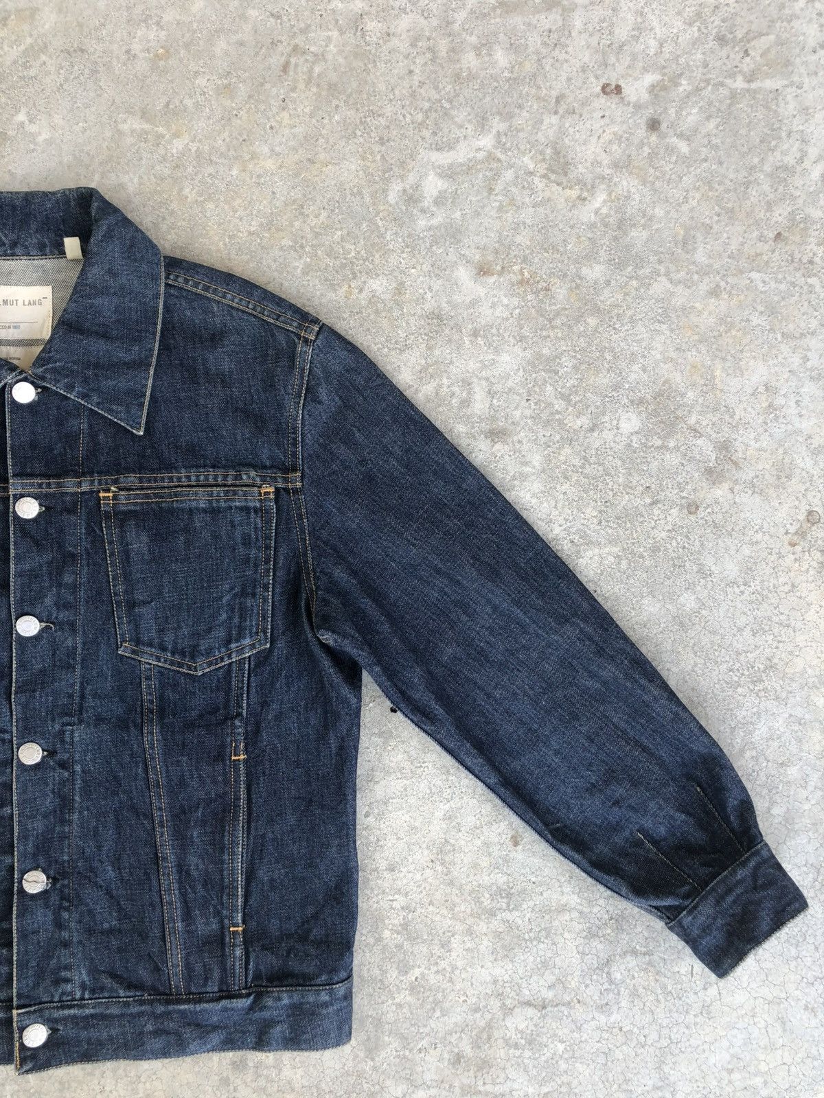 Helmut Lang Helmut Lang Denim Jacket Classic Denim Distressed Size US L / EU 52-54 / 3 - 4 Thumbnail