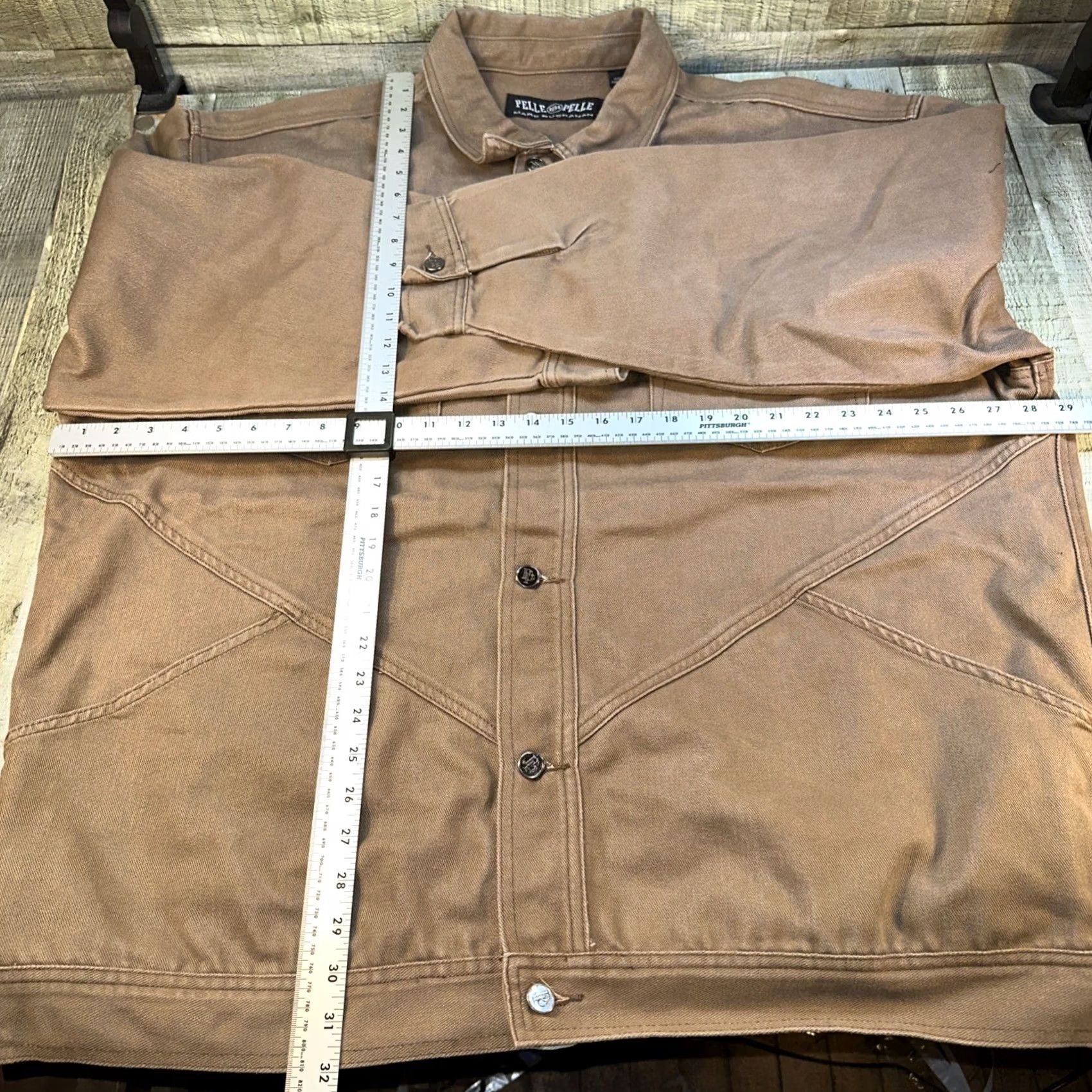 Pelle Pelle Pelle Pelle Marc Buchanan Brown Canvas Jacket XXL Vintage Workwear Bomber Jacket Mens Size US XXL / EU 58 / 5 - 3 Thumbnail