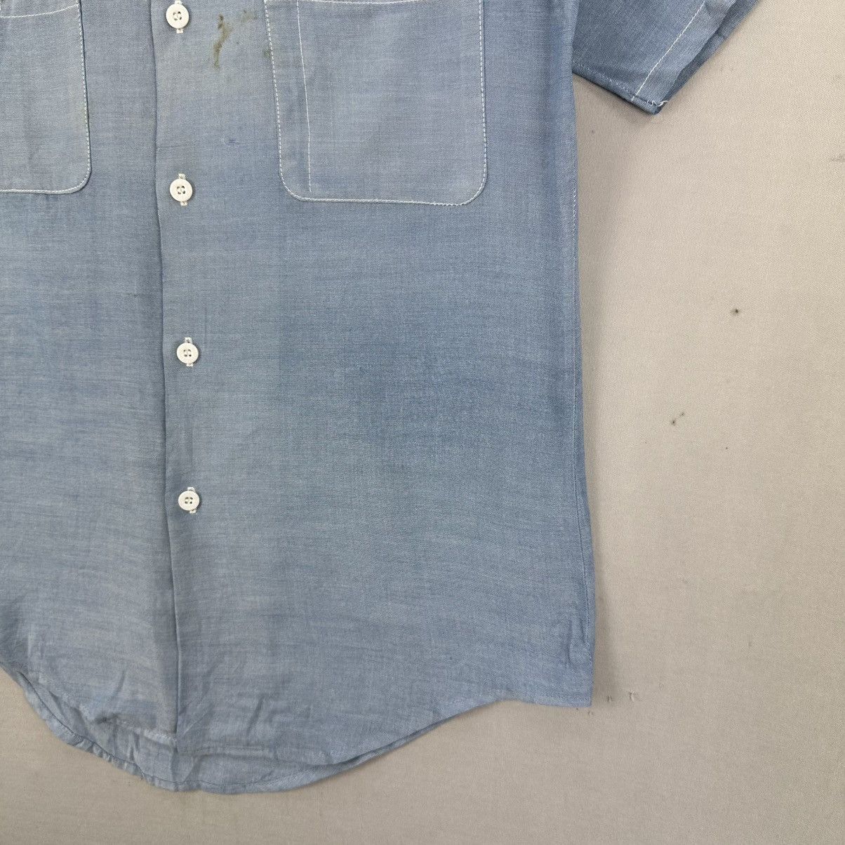 Big Mac Vintage 60s Big Mac Chambray Workwear Shirt Double Pocket Size US S / EU 44-46 / 1 - 3 Thumbnail