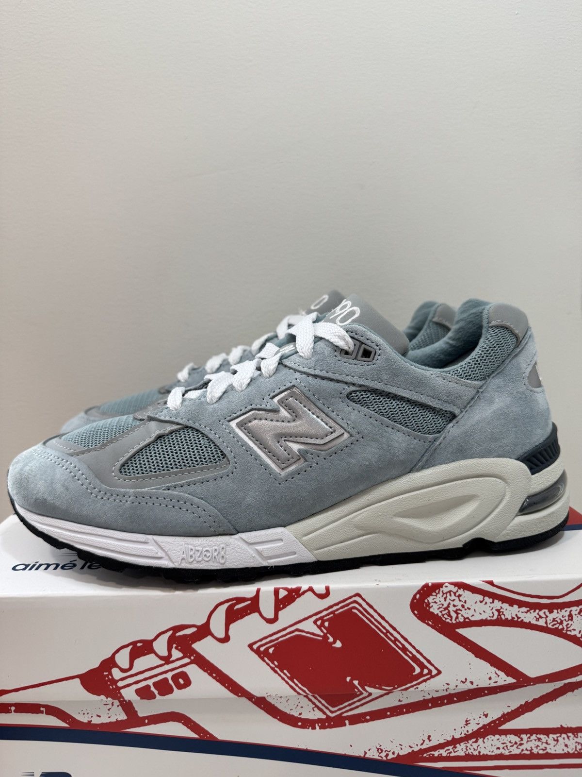 Kith × New Balance New Balance 990v2 Kith Storm Blue | Grailed