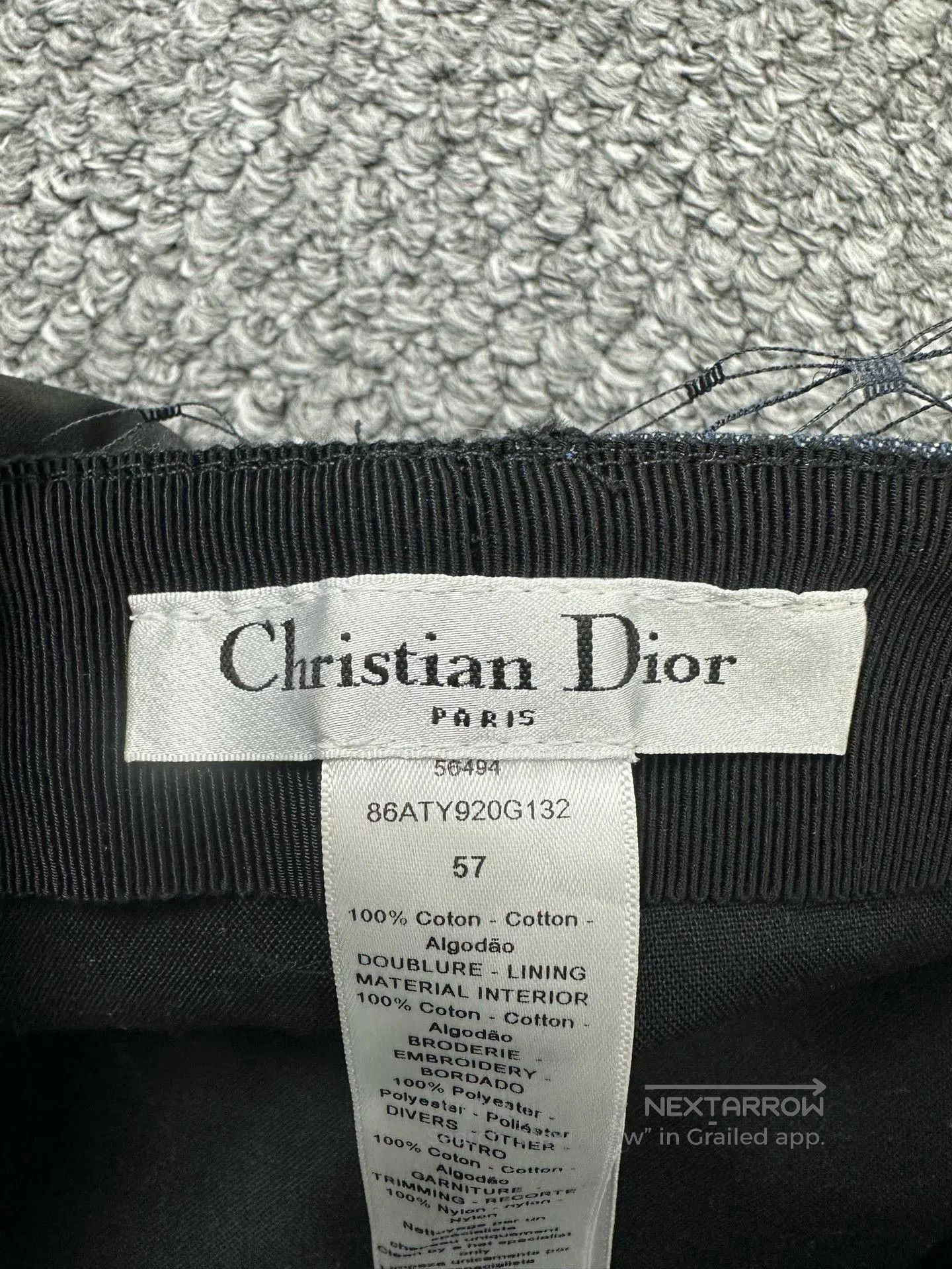 Dior Dior Blue Denim Mesh Overlay Beret. Size ONE SIZE - 4 Thumbnail