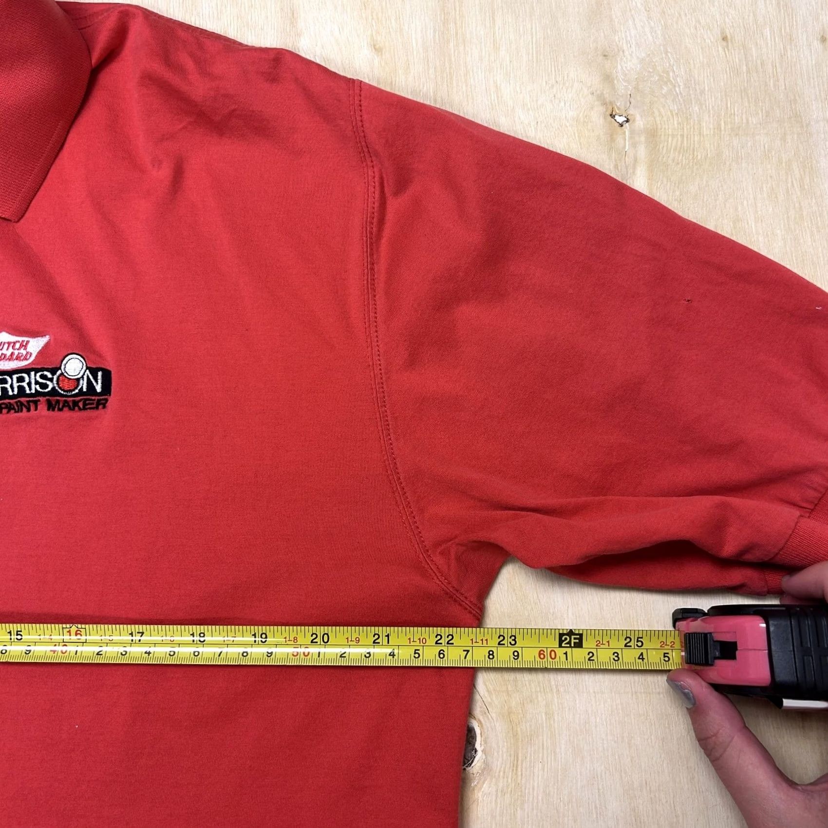 Vintage VINTAGE La Mode Polo Shirt Mens Large Red Harrison Paint Maker Short Sleeve Size US L / EU 52-54 / 3 - 4 Thumbnail