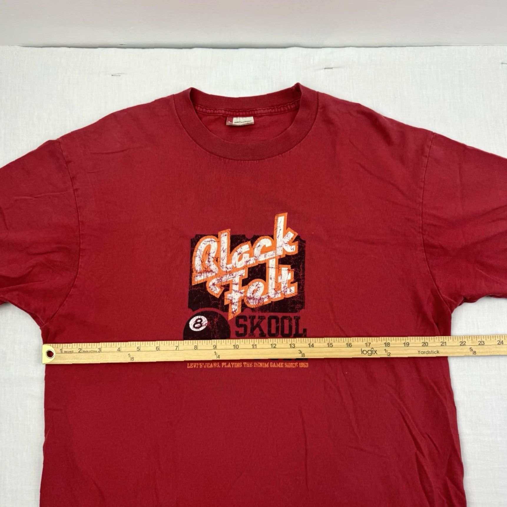 Levi's VINTAGE Levi's Pool Table T Shirt Adult XL Red Tab Y2K Hipster Punk Black Felt Size US XL / EU 56 / 4 - 7 Thumbnail