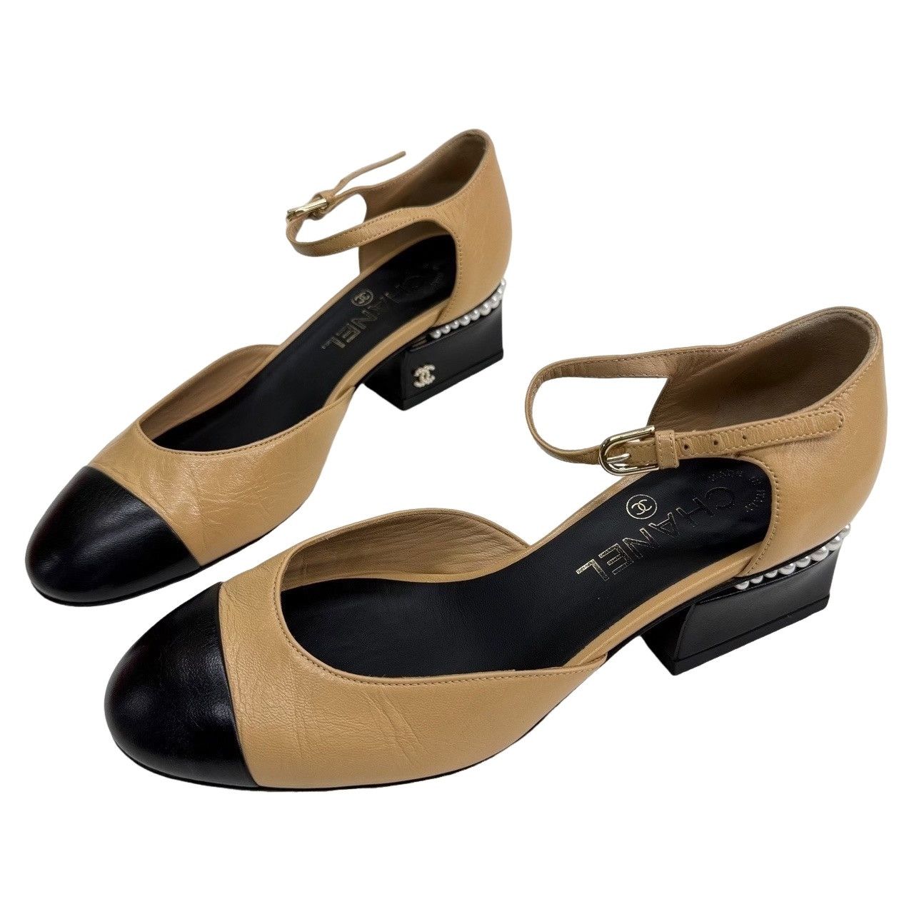 Chanel Chanel Pearl Heel Mary Jane Shoes Size 37 Size US 7 / IT 37 - 1 Thumbnail