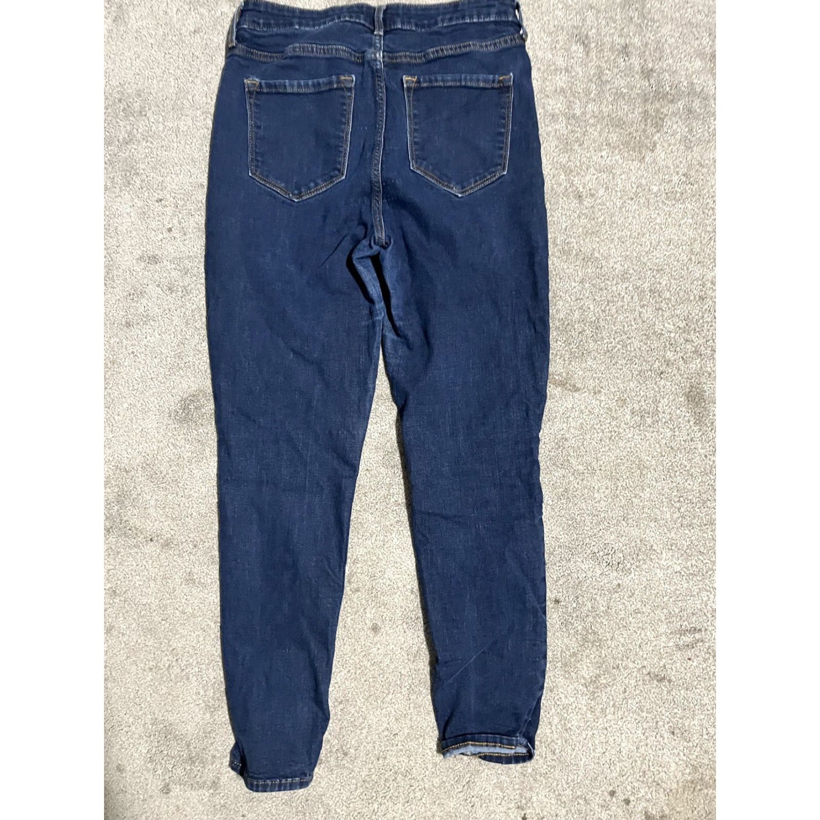 Old Navy VINTAGE Old Navy Rockstar Super Skinny Jeans Womens Size 10 Regular Hi rise Blue Cotton Polyester Spandex Slim Classic Pattern 30 in Inseam 30 in Size 32" / US 10 / IT 46 - 3 Thumbnail