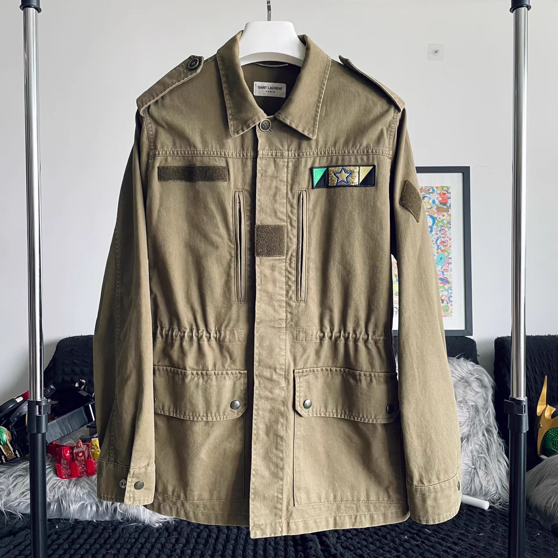 Saint Laurent Paris SLP Shark Green Cargo Distressed Jacket Size 44 Size US S / EU 44-46 / 1 - 1 Thumbnail