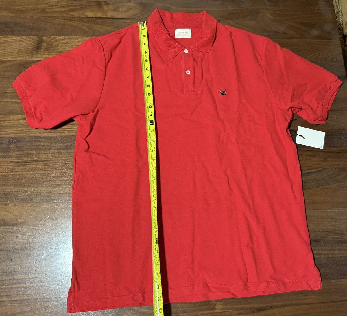 Aime Leon Dore Aime Leon Dore ALD Piqué Polo in Red SS22 Floral Crest Logo Size US XL / EU 56 / 4 - 4 Thumbnail