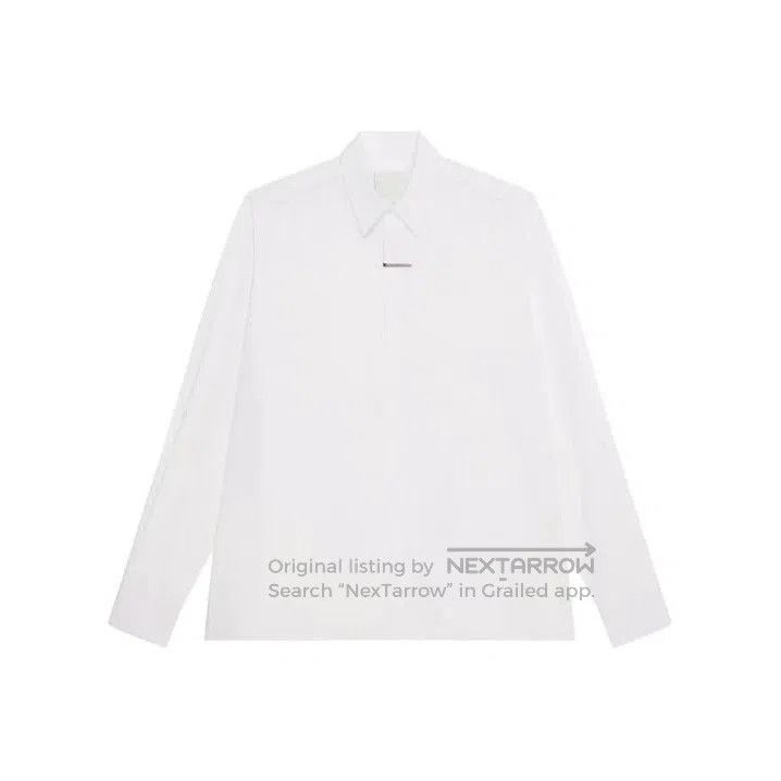 Givenchy Givenchy Men's White Square Collar Long-Sleeve Shirt. Size US S / EU 44-46 / 1 - 1 Thumbnail