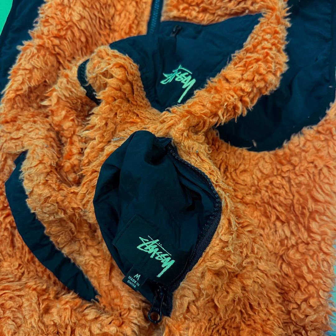 Stussy 🔥 STUSSY REVERSIBLE SHERPA VEST TANGERINE Size US M / EU 48-50 / 2 - 2 Thumbnail