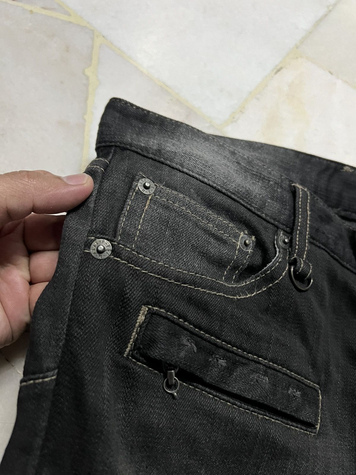 Japanese Brand PPFM DISTRESSED PUNK JEANS Size US 32 / EU 48 - 11 Thumbnail