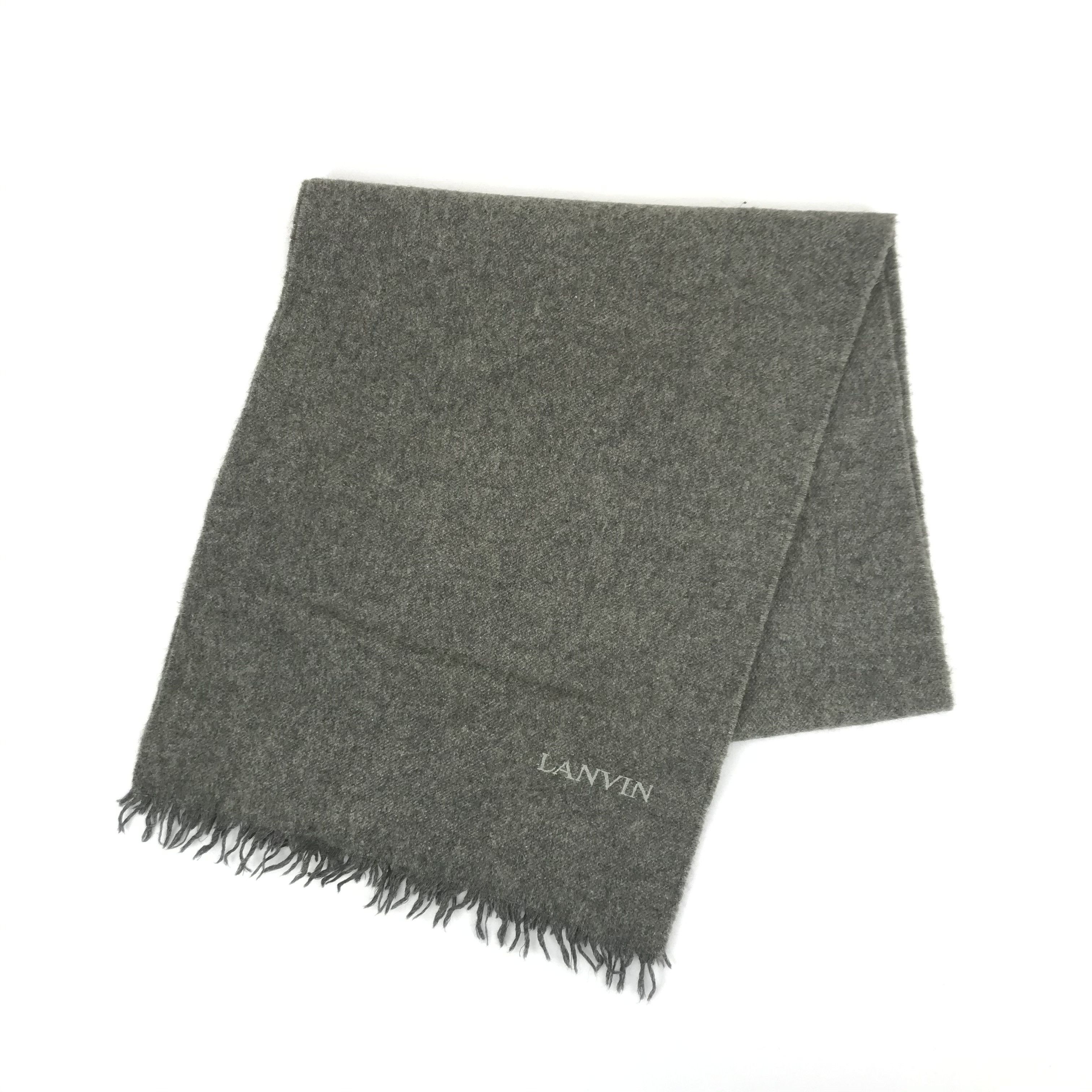 Lanvin Vintage Lanvin Scarf Muffler Wool Cashmere Scarves Size ONE SIZE - 2 Thumbnail