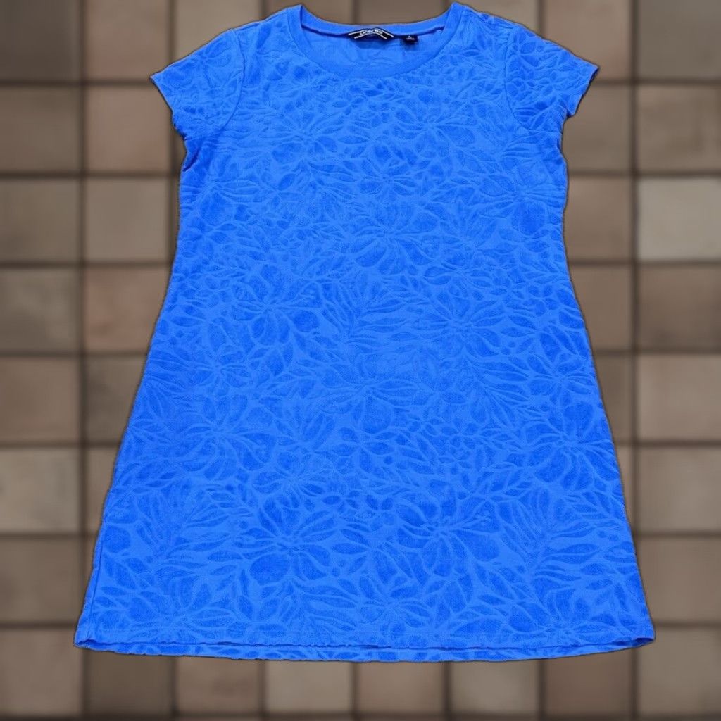 Lands' End Lands' End Women's Dress Floral A-Line Sleeveless Knee Length Spring Summer Fall Blue Size 6-8 Size S / US 4 / IT 40 - 1 Thumbnail