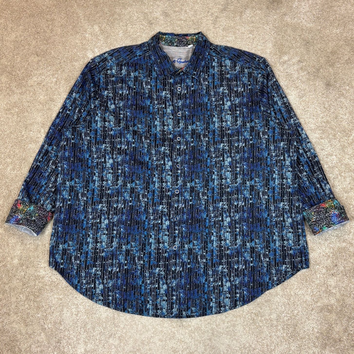 Robert Graham Robert Graham Abstract Pattern Flip Cuff Button Up Shirt 2XL Size US XXL / EU 58 / 5 - 2 Thumbnail