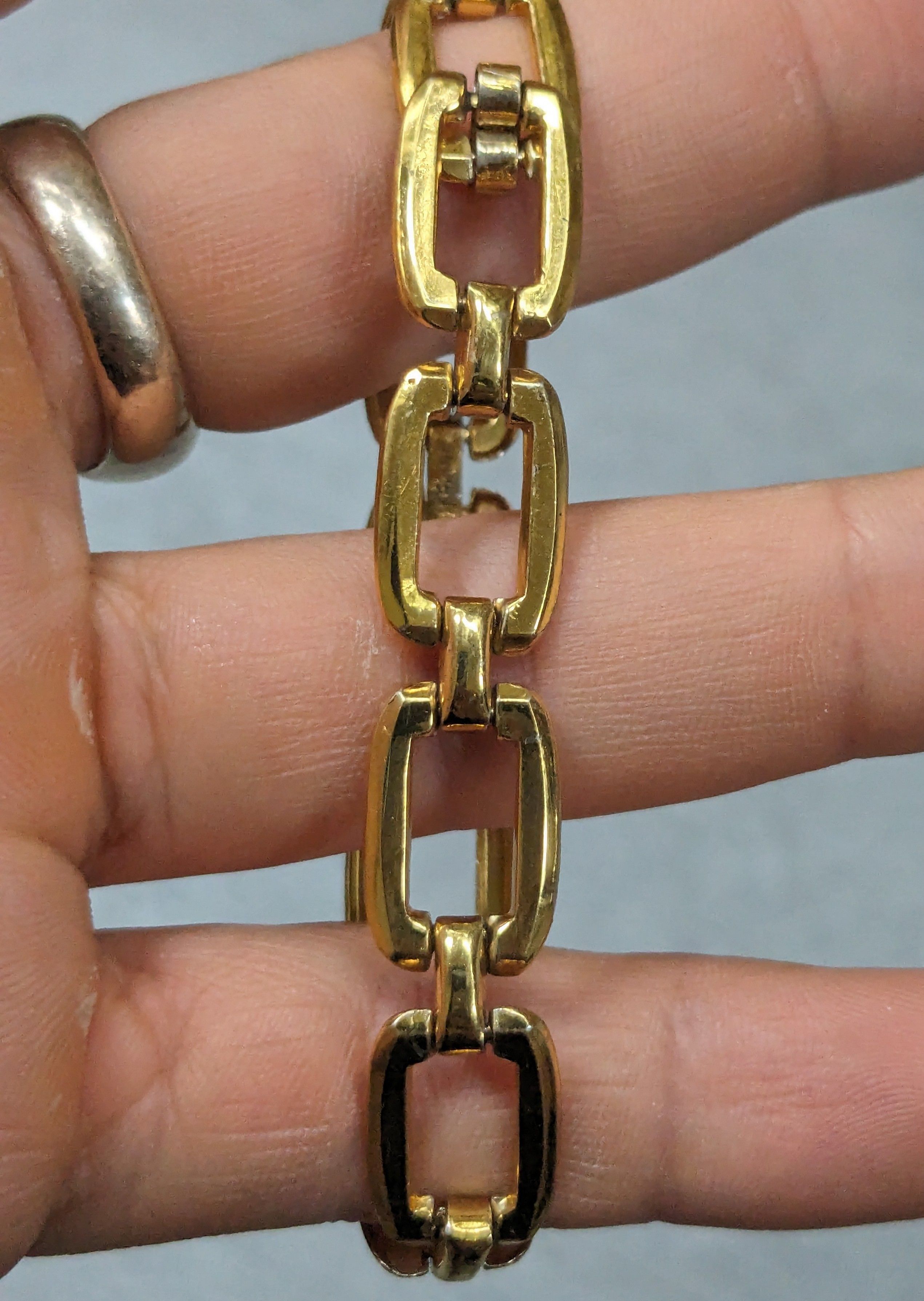 Jewelry × Vintage Vintage Sterling Silver Bracelet Gold Plated 7.25" Size ONE SIZE - 13 Thumbnail