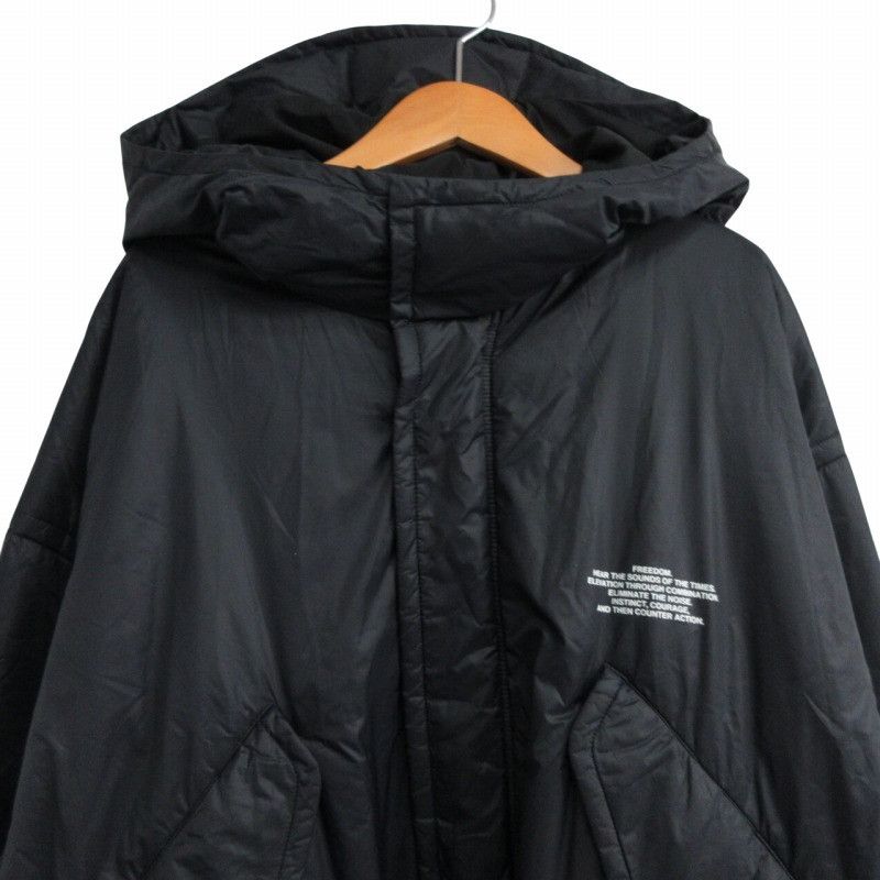GU × Undercover UNDERCOVER × GU Padded Long Coat – Back Print – Black – XL Size US XL / EU 56 / 4 - 4 Thumbnail