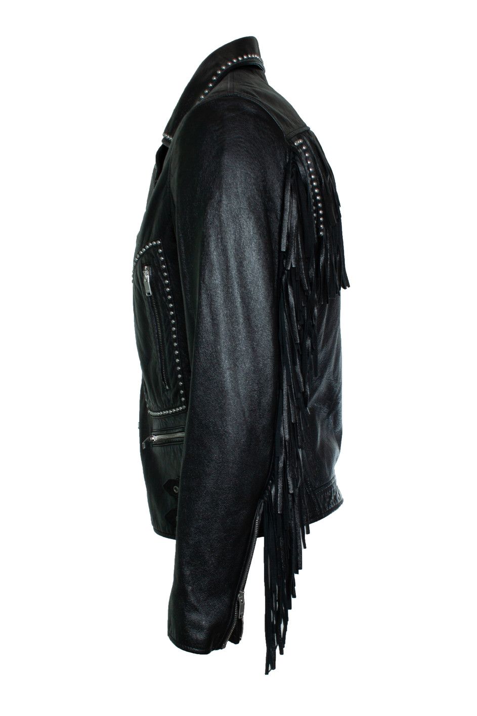 Saint Laurent Paris Saint Laurent, 2015 leather fringe jacket Size US L / EU 52-54 / 3 - 4 Thumbnail