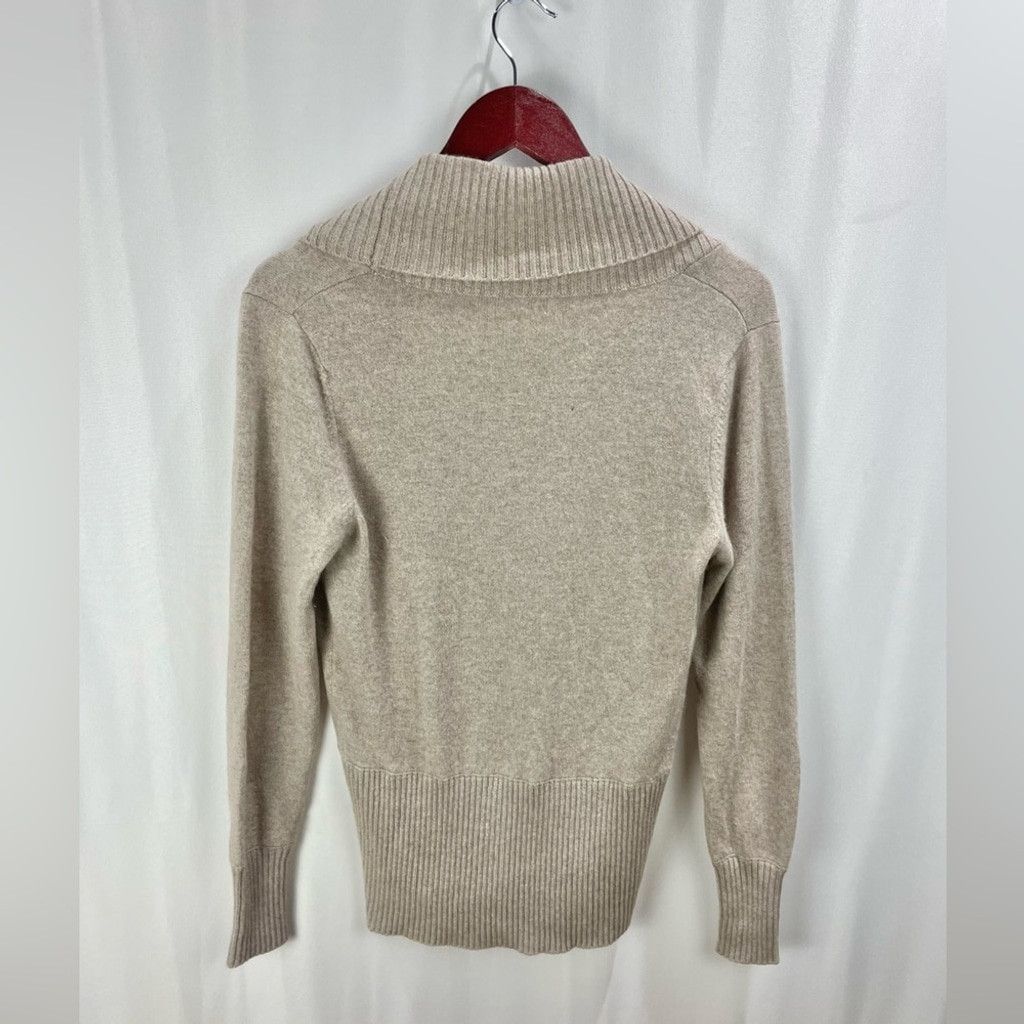 Other Ferrante Italy 100% Cashmere Beige Shawl Collar Sweater- M Size M / US 6-8 / IT 42-44 - 3 Thumbnail