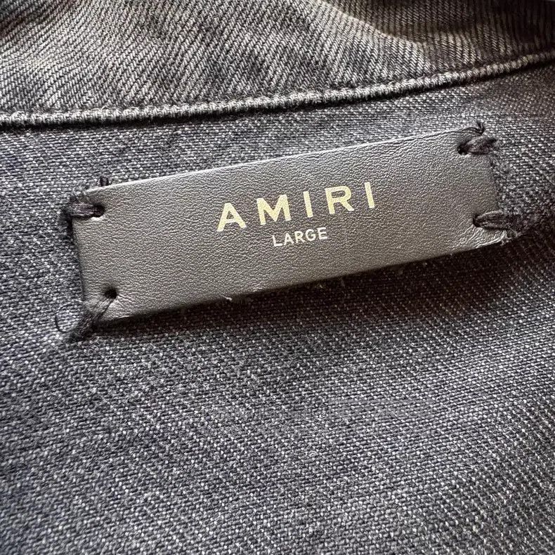 Amiri Amiri Patchwork water-washed black and gray denim jacket Size US L / EU 52-54 / 3 - 2 Thumbnail
