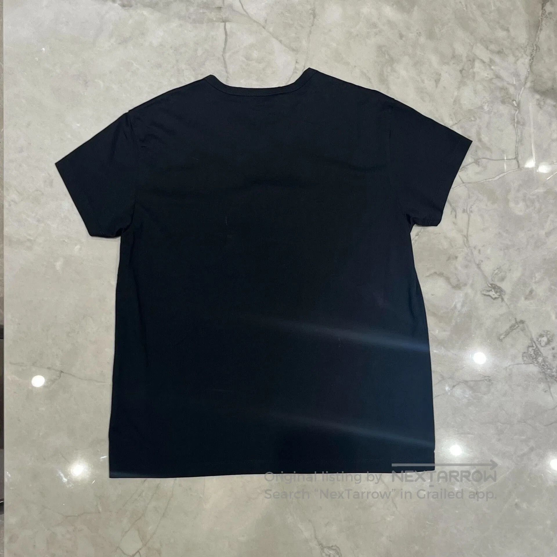 Givenchy Black Floral Embroidery Short Sleeve T-shirt.