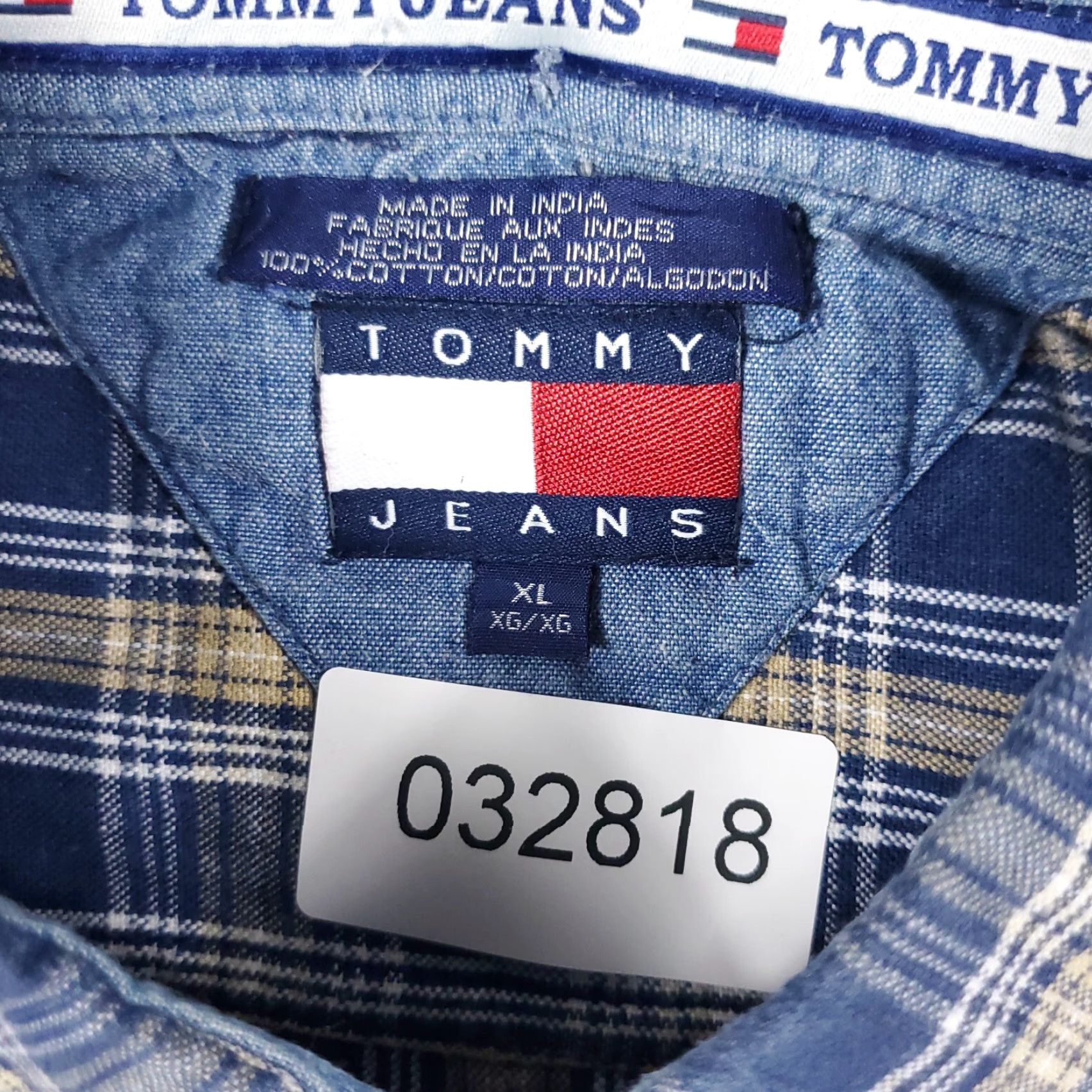 Tommy Hilfiger Tommy Hilfiger Shirt Mens XL Blue Plaid Button-Up Long Sleeve Cotton Mens Size US XL / EU 56 / 4 - 8 Thumbnail
